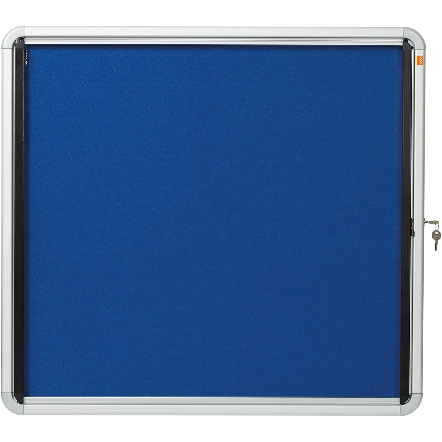 Nobo® Schaukasten Premium Plus Innenbereich 74,5 x 69 x 4 cm (B x H x T) 6 x DIN A4 mit Schloss Aluminium silber