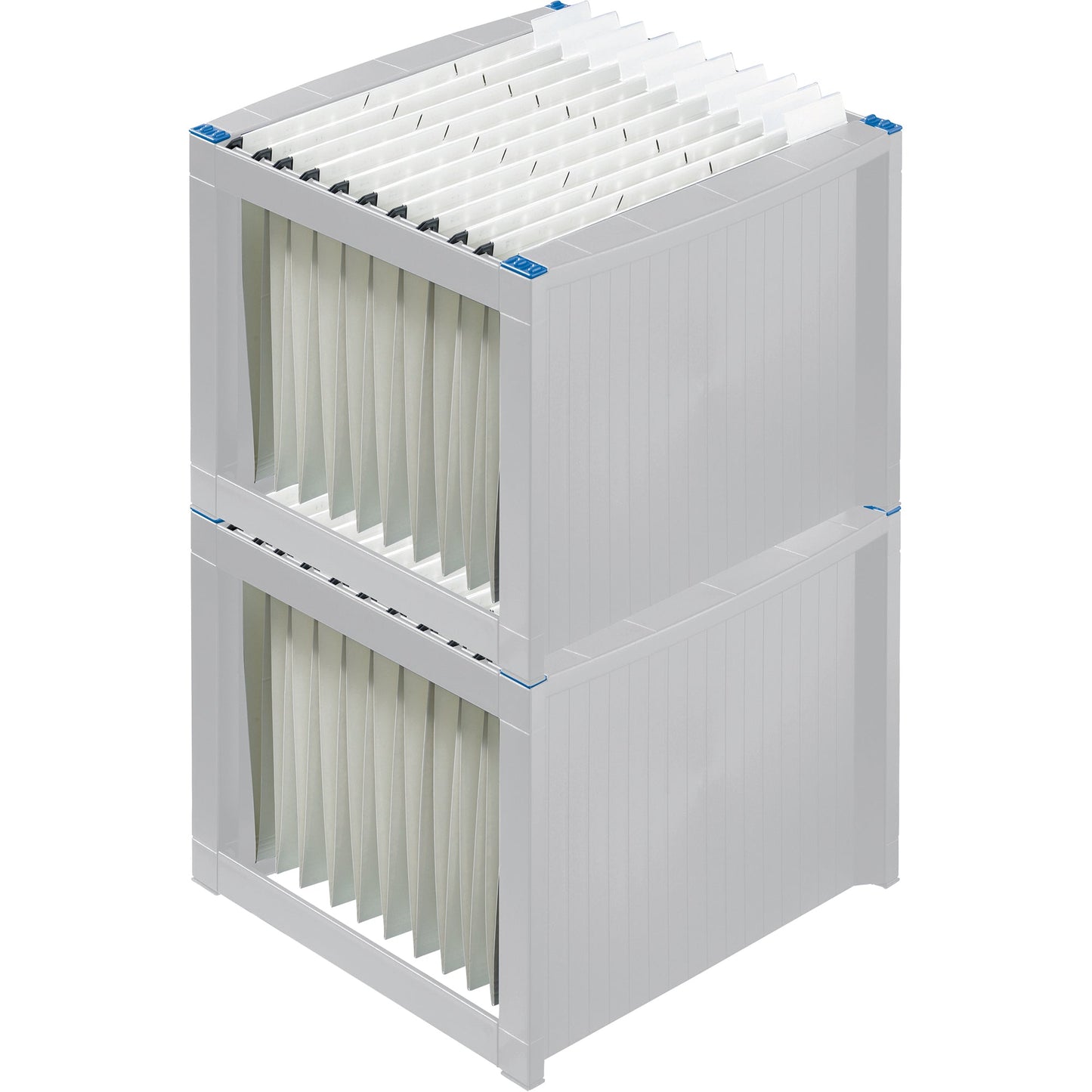 helit Hängemappenbox the rack DIN A4 40 Hängemappen Polystyrol lichtgrau/blau