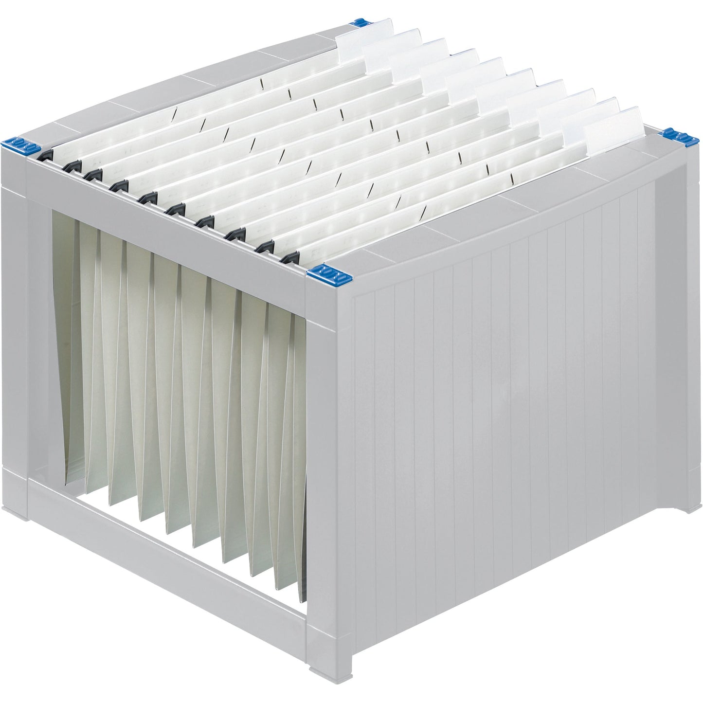 helit Hängemappenbox the rack DIN A4 40 Hängemappen Polystyrol lichtgrau/blau