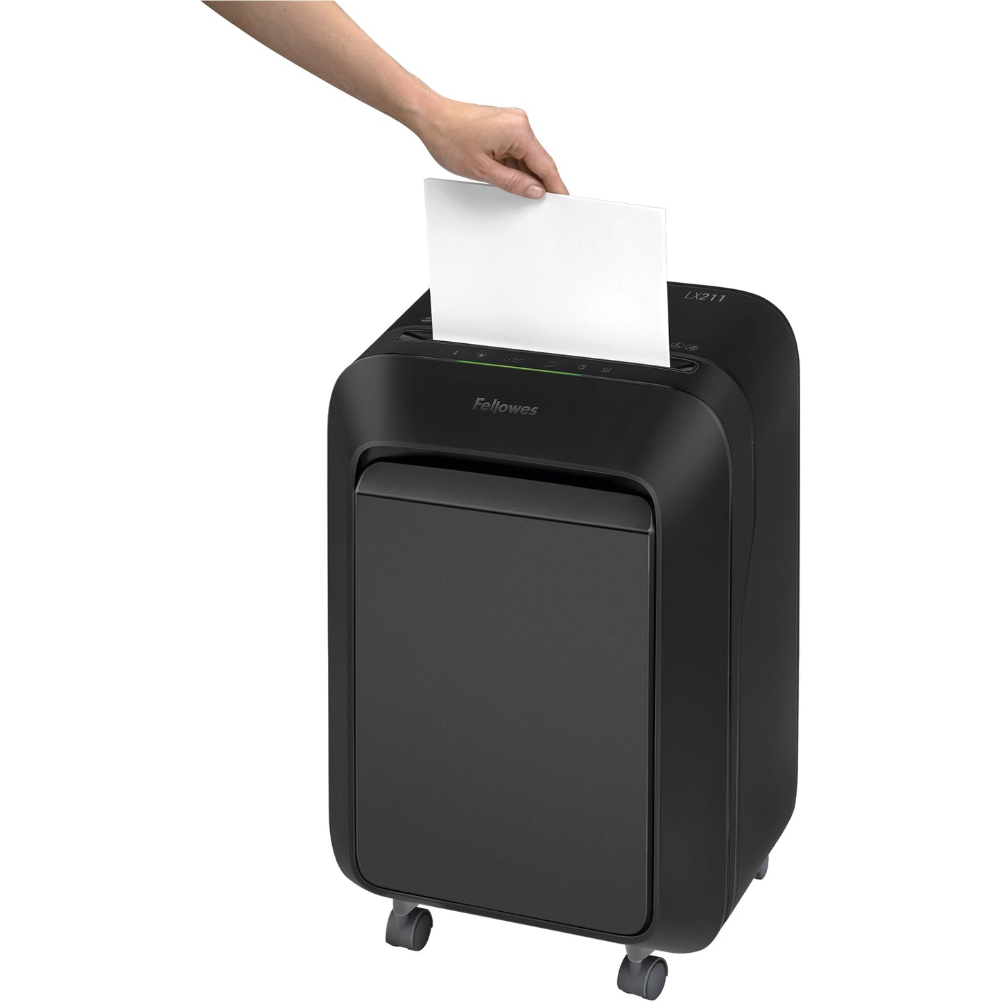 Fellowes® Aktenvernichter Powershred® LX 211 P-5 Papier, Heftklammern, Büroklammern, Kreditkarten Partikelschnitt 15 Bl. schwarz