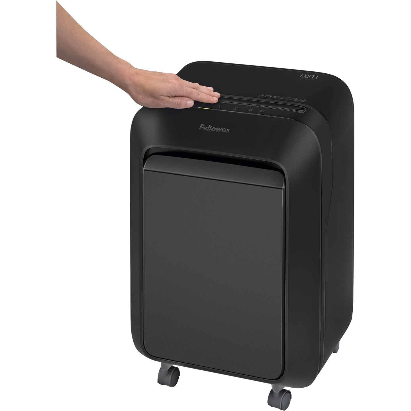 Fellowes® Aktenvernichter Powershred® LX 211 P-5 Papier, Heftklammern, Büroklammern, Kreditkarten Partikelschnitt 15 Bl. schwarz