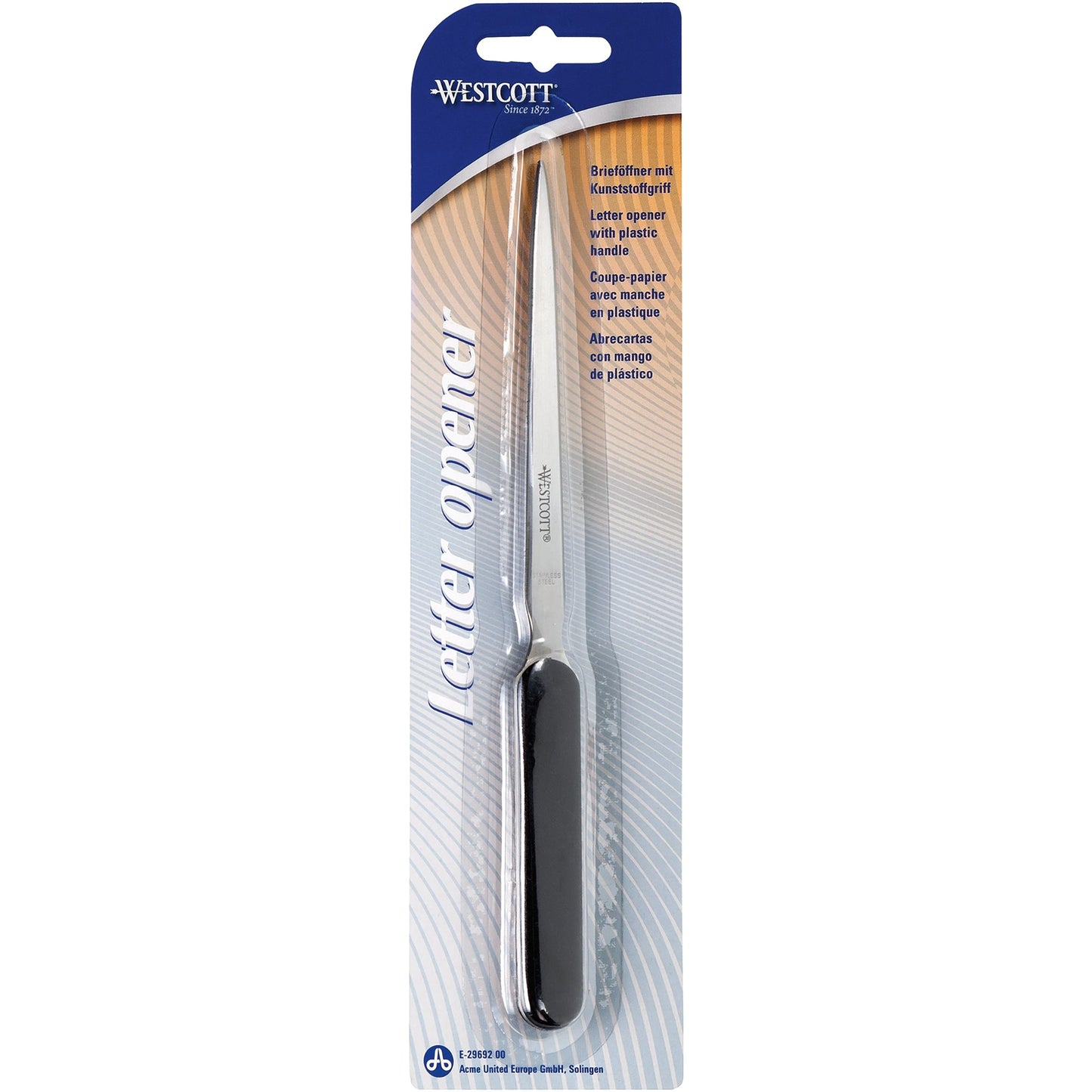 Westcott Brieföffner 190mm Stahl rostfrei schwarz