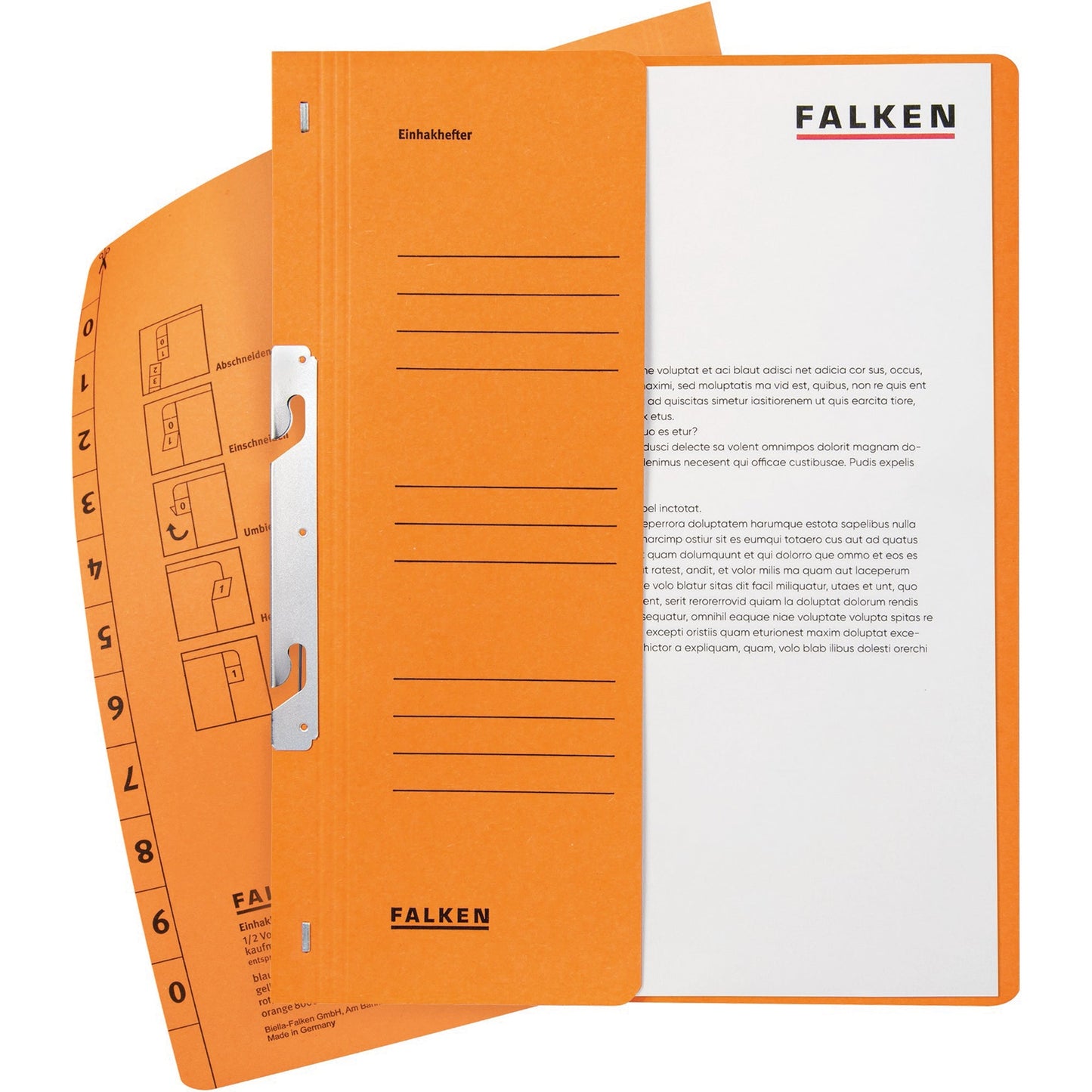 Falken Einhakhefter DIN A4 250g/m² Manilakarton orange