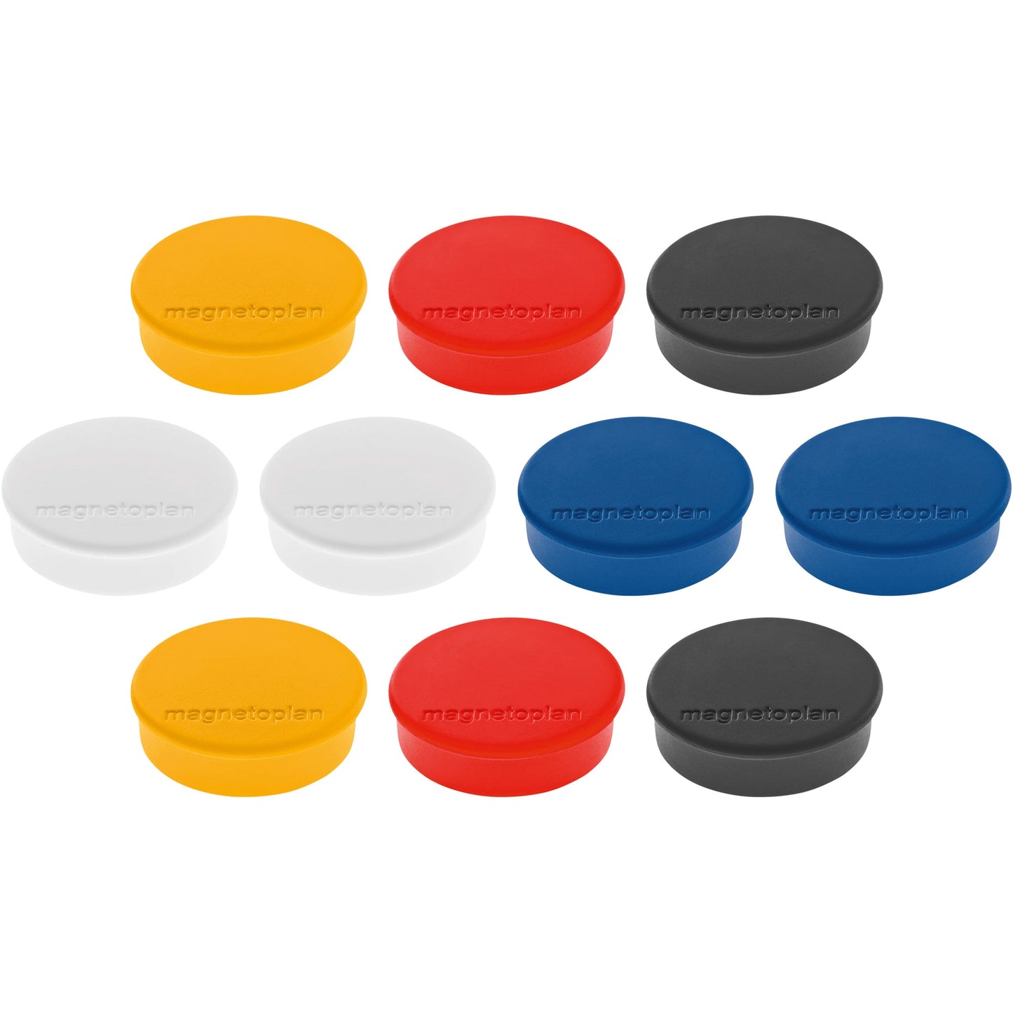 magnetoplan® Magnet Discofix Hobby 24 x 8 mm (Ø x H) 24mm 0,3kg Ferrit farbig sortiert 10 St./Pack.