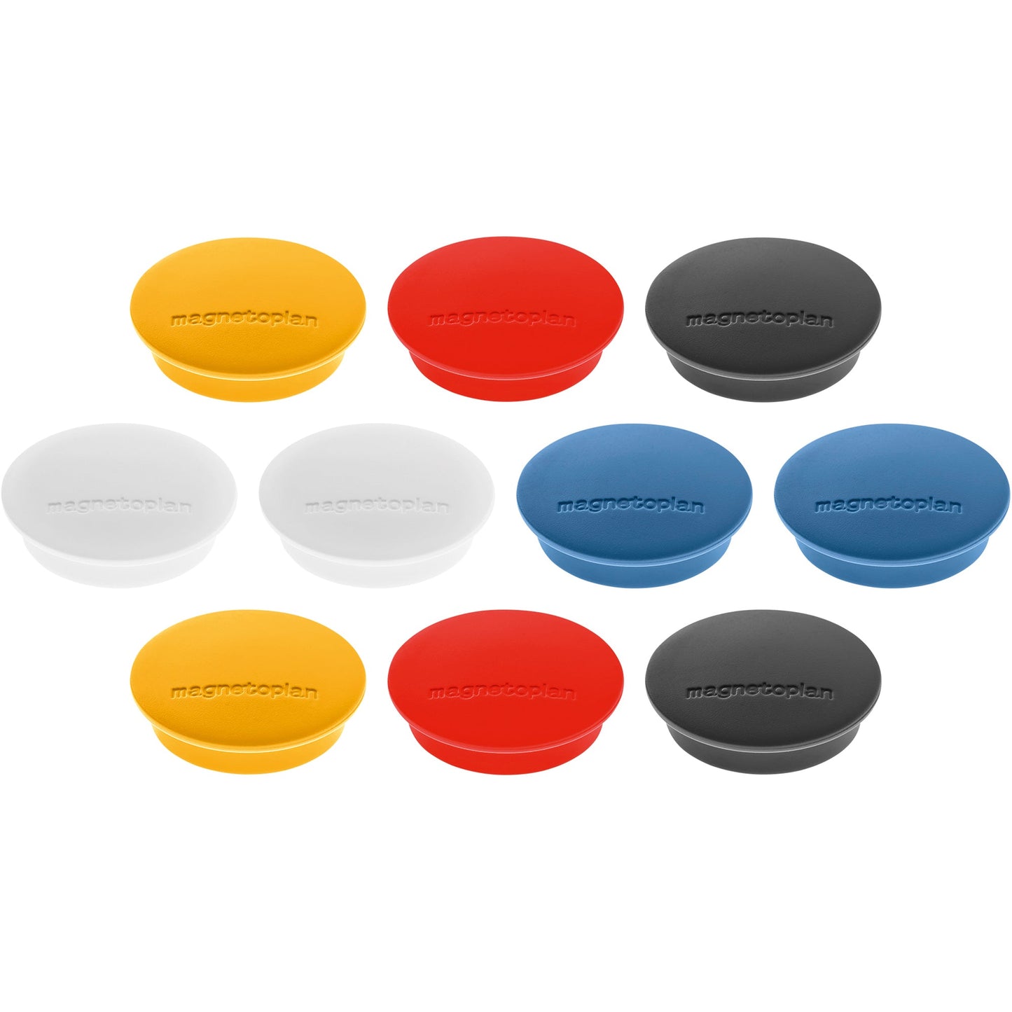 magnetoplan® Magnet Discofix Junior 34mm 1,3kg Ferrit farbig sortiert 10 St./Pack.