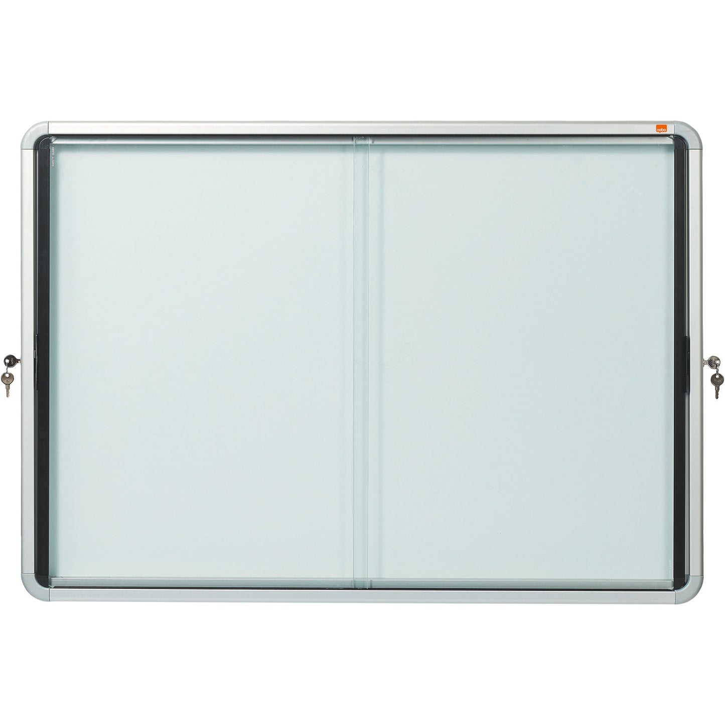 Nobo® Schaukasten Premium Plus Innenbereich 92,2 x 66,5 x 6,3 cm (B x H x T) 8 x DIN A4 mit Schloss Aluminium silber