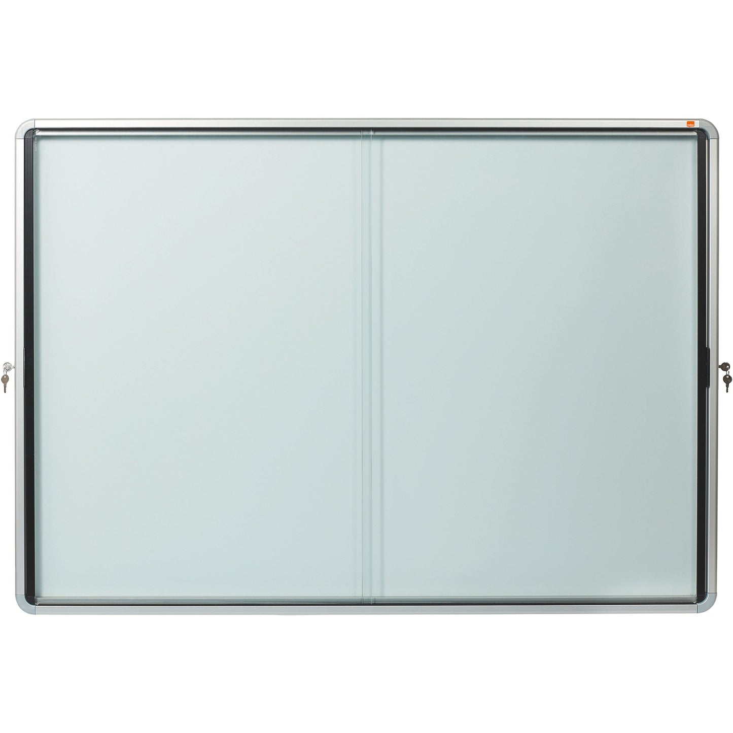 Nobo® Schaukasten Innenbereich 135,2 x 96,7 x 6,3 cm (B x H x T) 18 x DIN A4 mit Schloss Aluminium silber