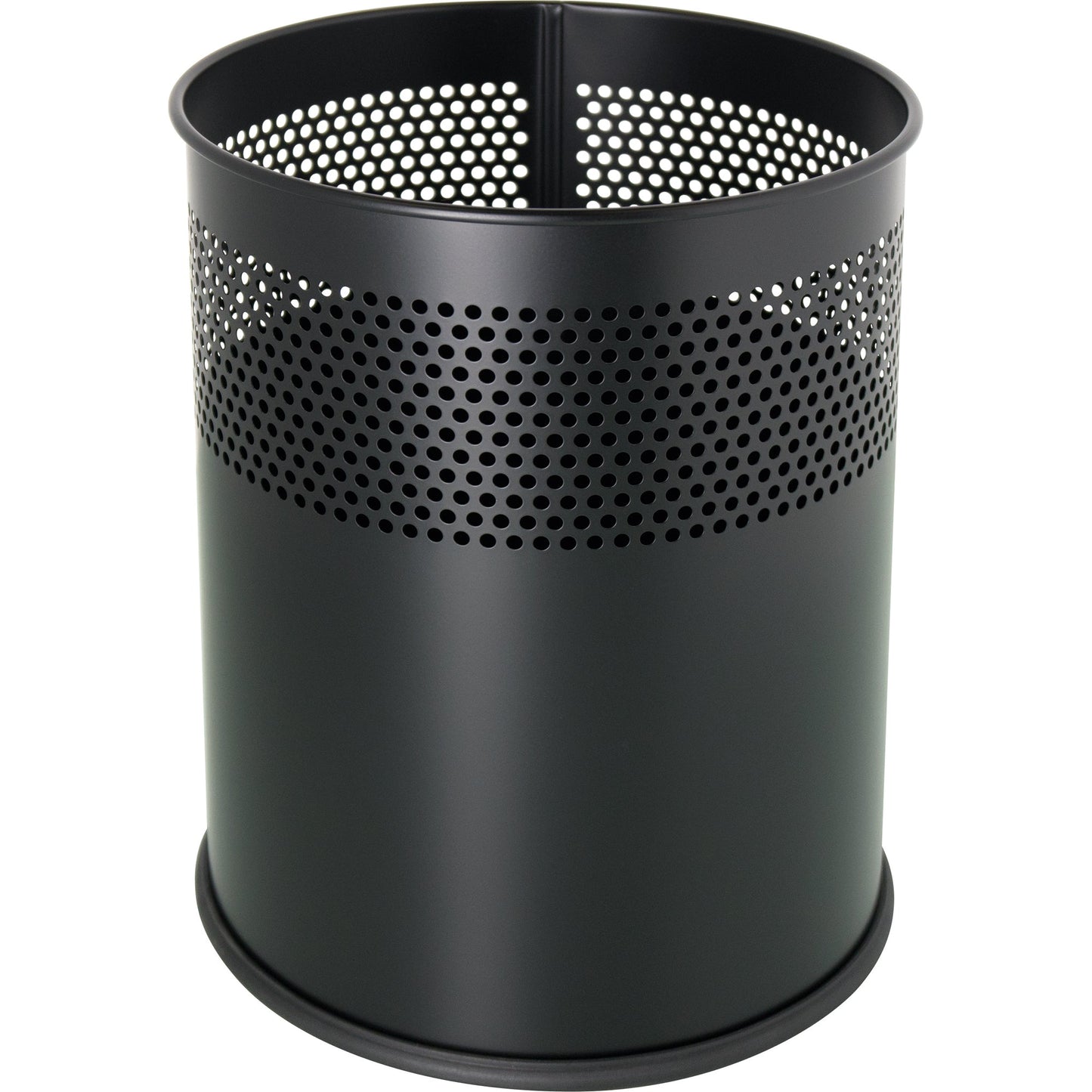 helit Papierkorb the dot 25,7 x 32,1 cm (Ø x H) Metall Farbe: schwarz 1 Sortierfach