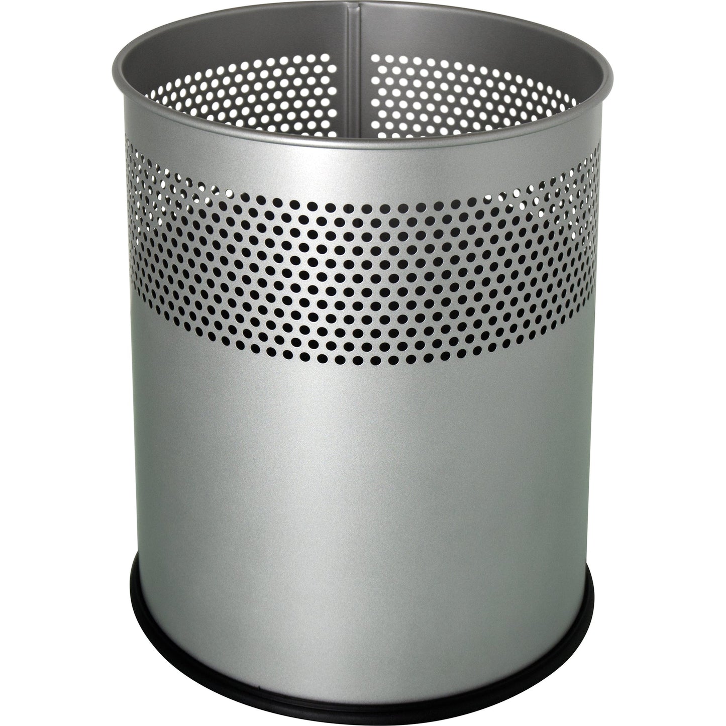 helit Papierkorb the dot 25,7 x 32,1 cm (Ø x H) Metall Farbe: grau 1 Sortierfach