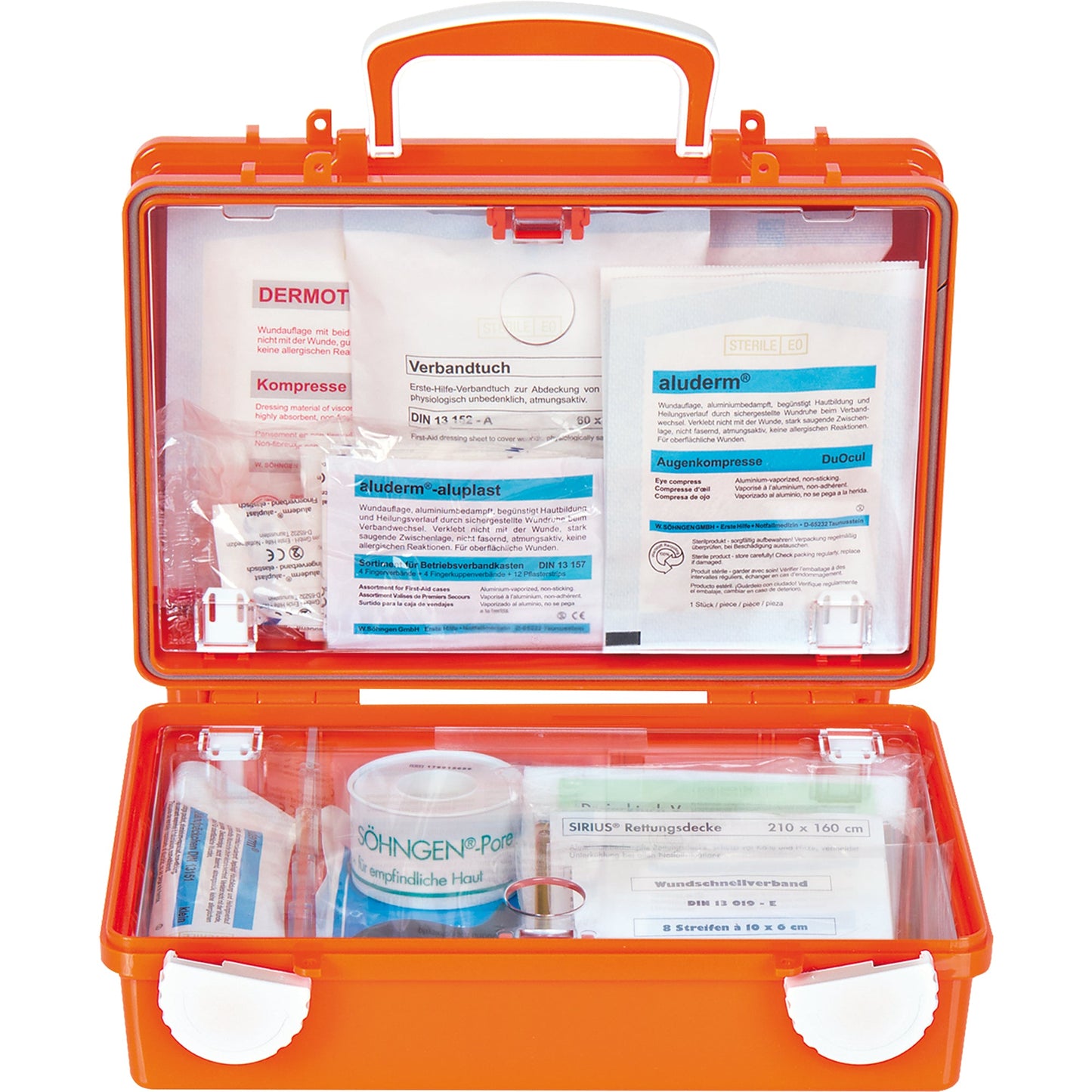 SÖHNGEN® Erste Hilfe Koffer QUICK-CD JOKER ca. 26 x 17 x 17 cm (B x H x T) DIN 13157 orange