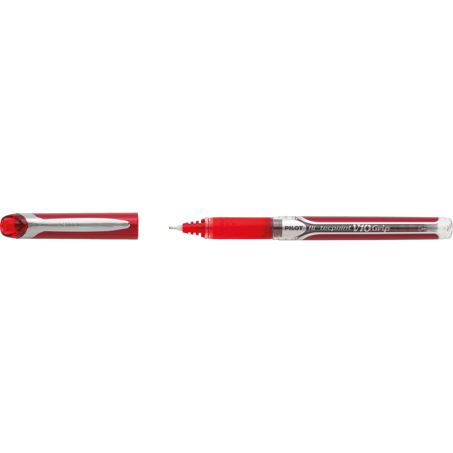 PILOT Tintenroller Hi-Tecpoint V10 Grip 0,6mm rot Rundspitze nicht dokumentenecht