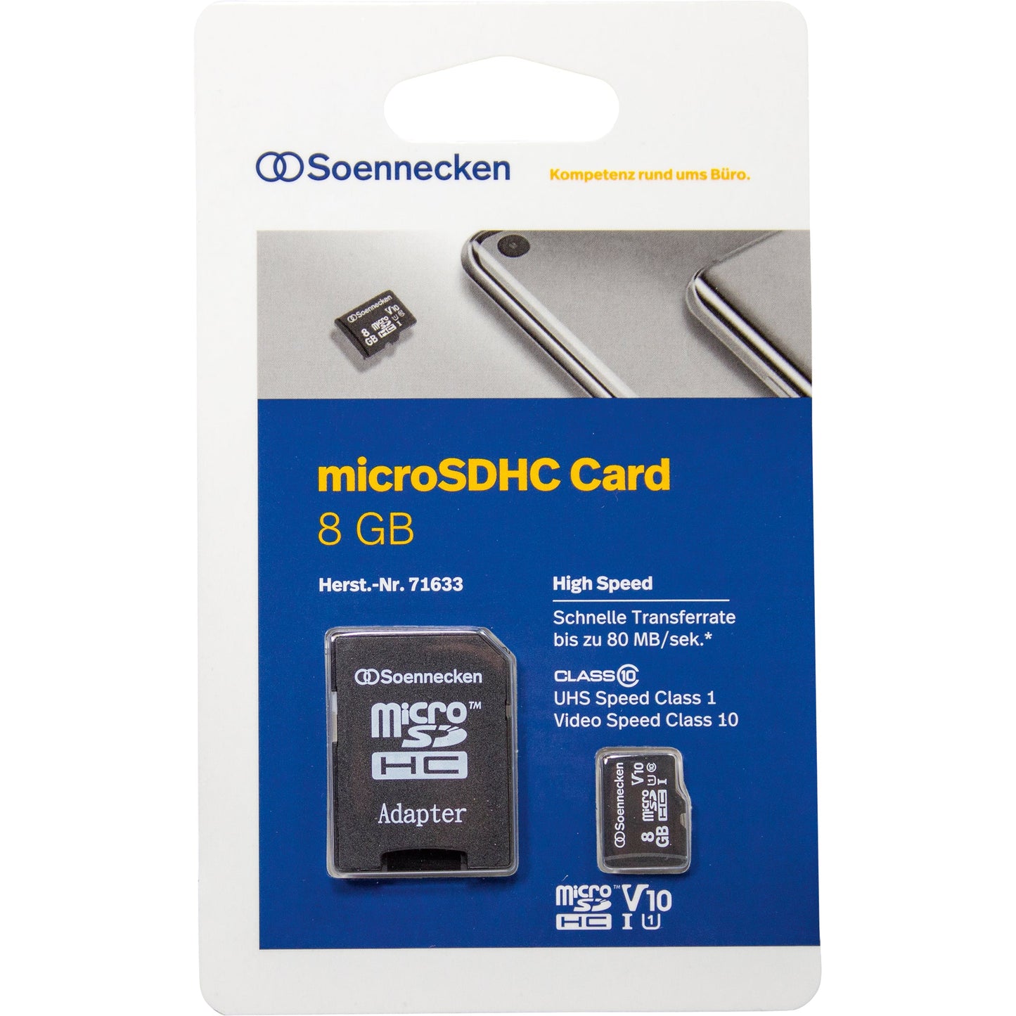 Soennecken Speicherkarte microSDHC Class 10 8Gbyte