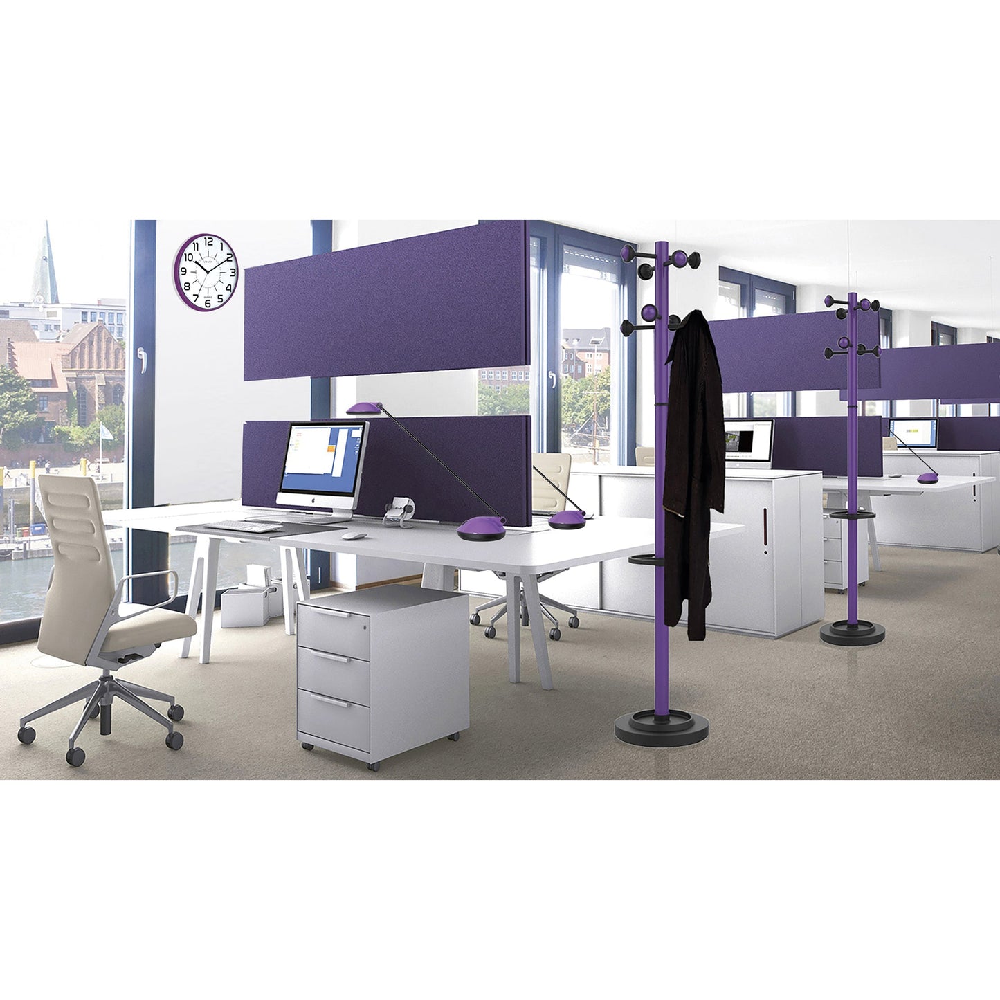 UNILUX Wanduhr Pop 30cm Kunststoff schwarz