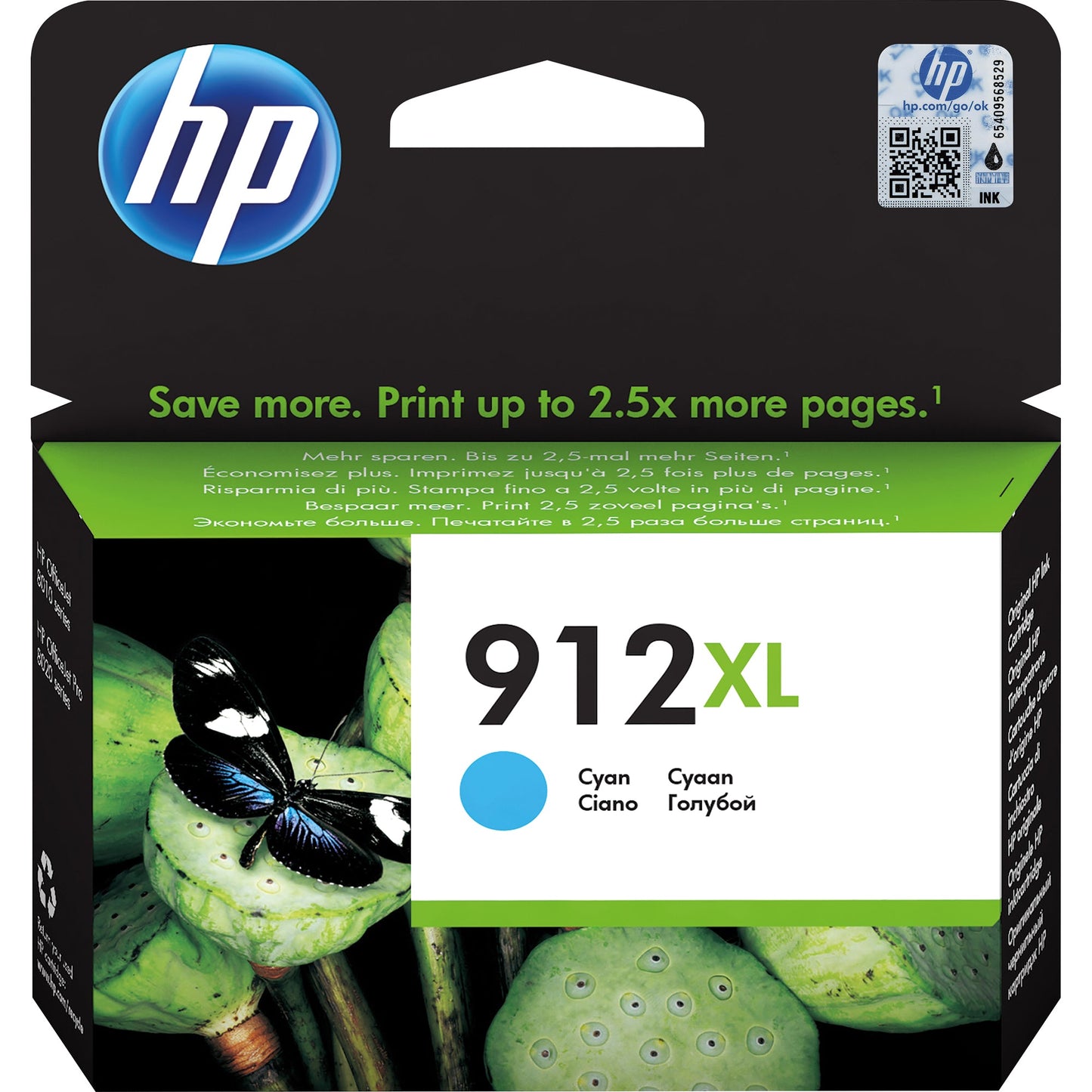 HP Tintenpatrone Originalzubehör 912XL ca. 825 Seiten cyan 9,9ml