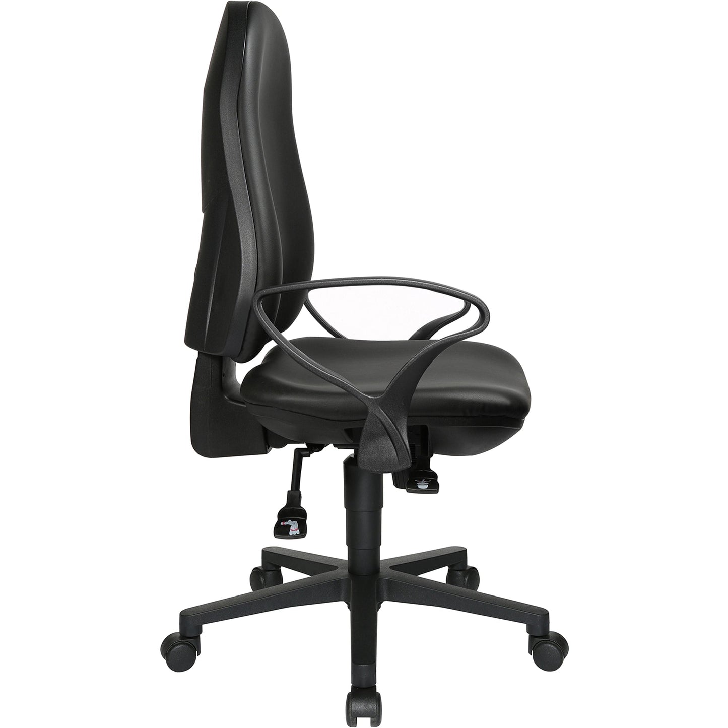 TOPSTAR Bürodrehstuhl Support SY 42-55cm Synchronmechanik Rolle hart gebremst (für Teppichboden) Polyamid schwarz