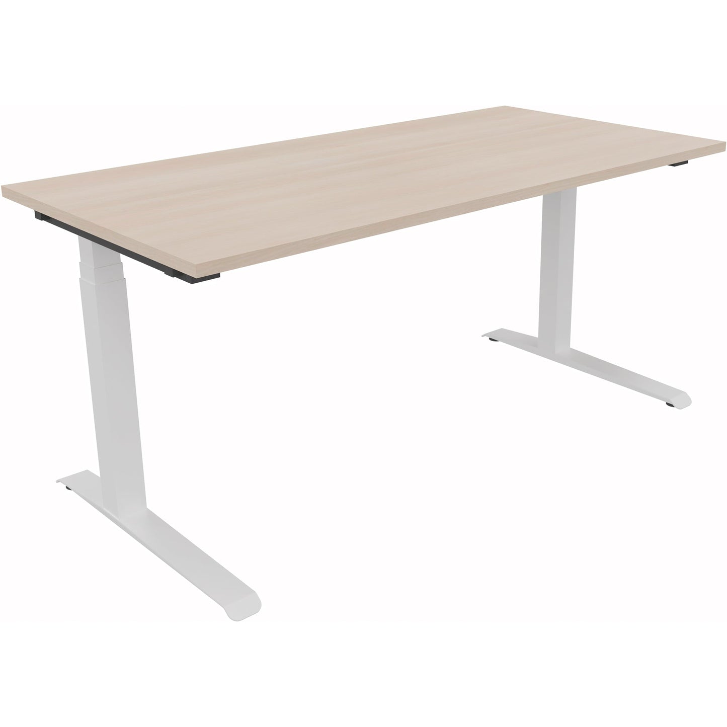 Schreibtisch all in one Maße: 1.600 x 645-1.275 x 800 mm (B x H x T) Holz akazie hell