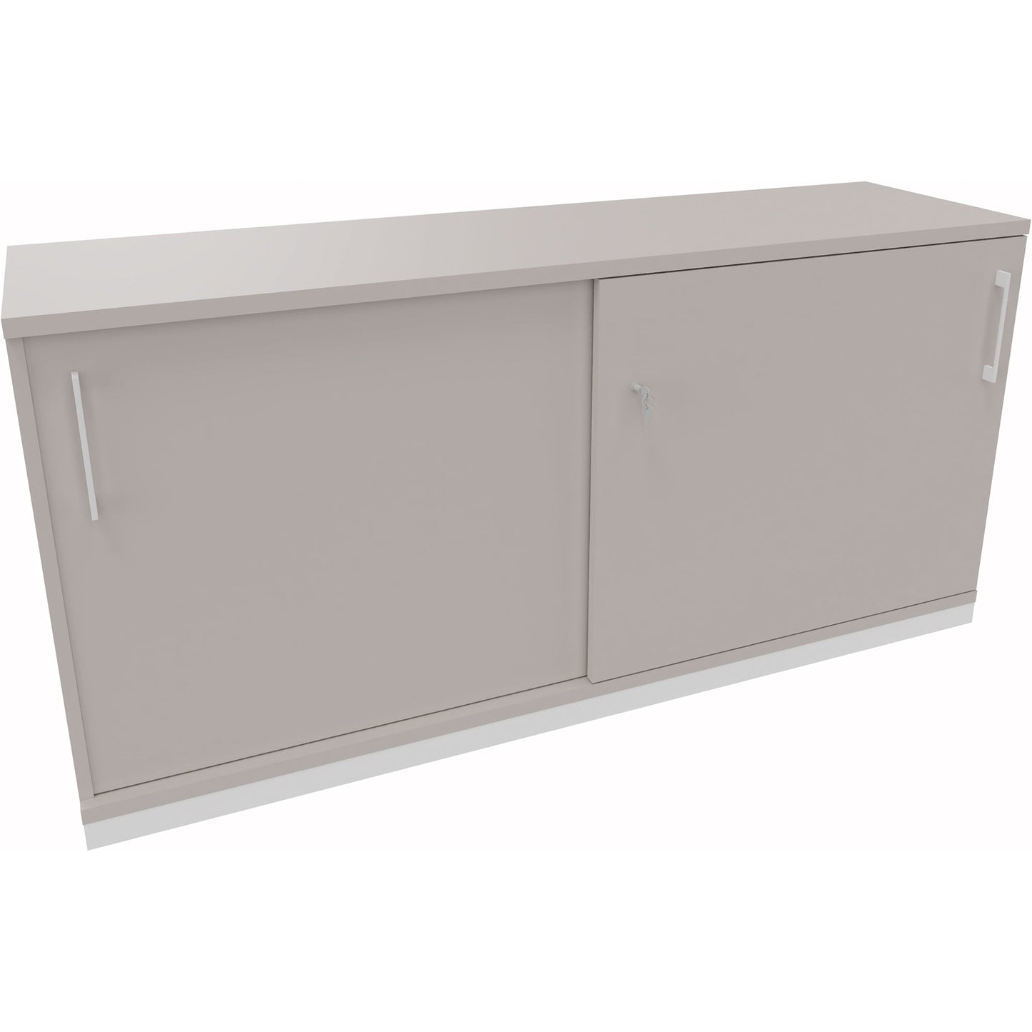 Schiebetürenschrank endless 1.600 x 781 x 442 mm (B x H x T) 2 Fachböden Holz lichtgrau