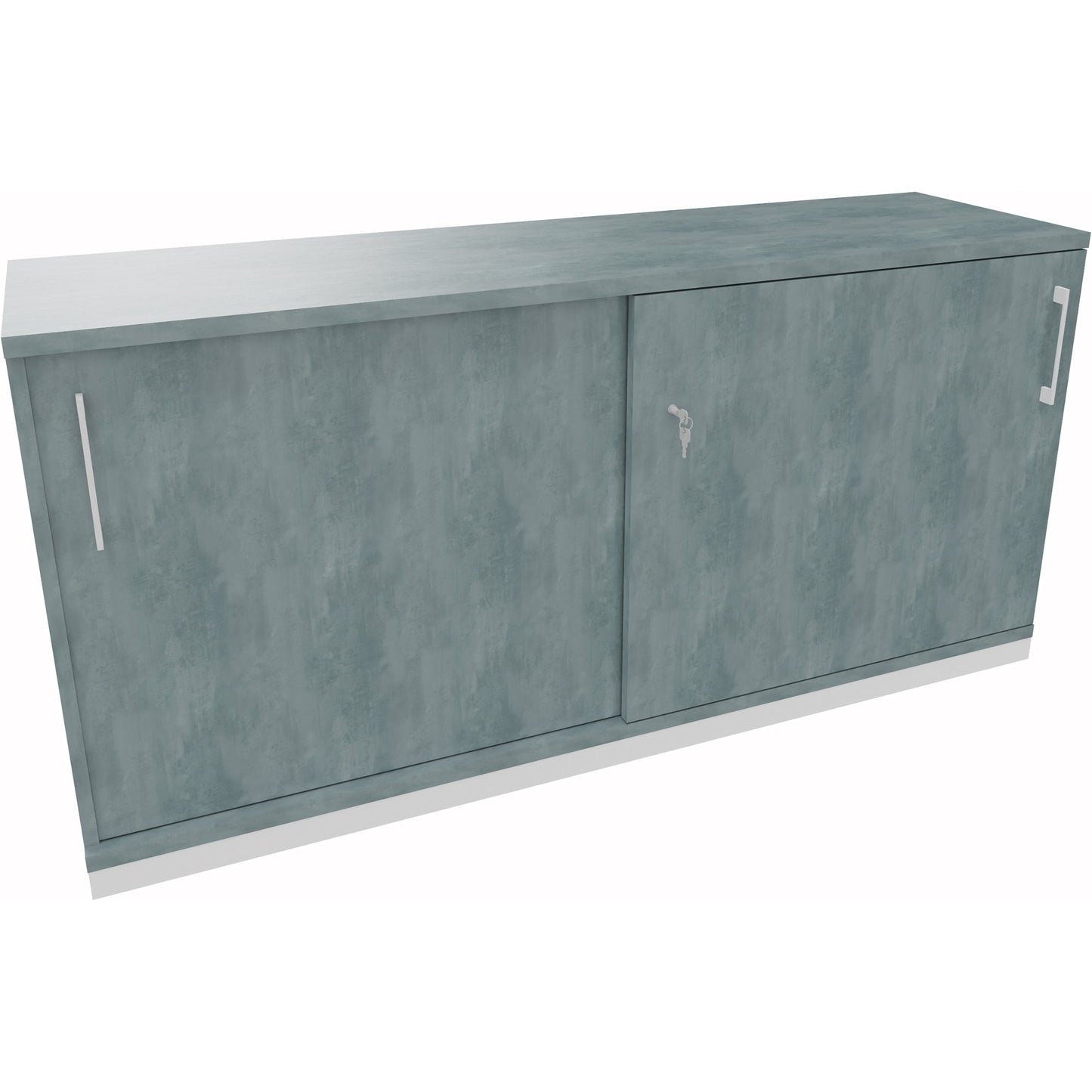 Schiebetürenschrank endless 1.600 x 781 x 442 mm (B x H x T) 2 Fachböden Holz beton hell