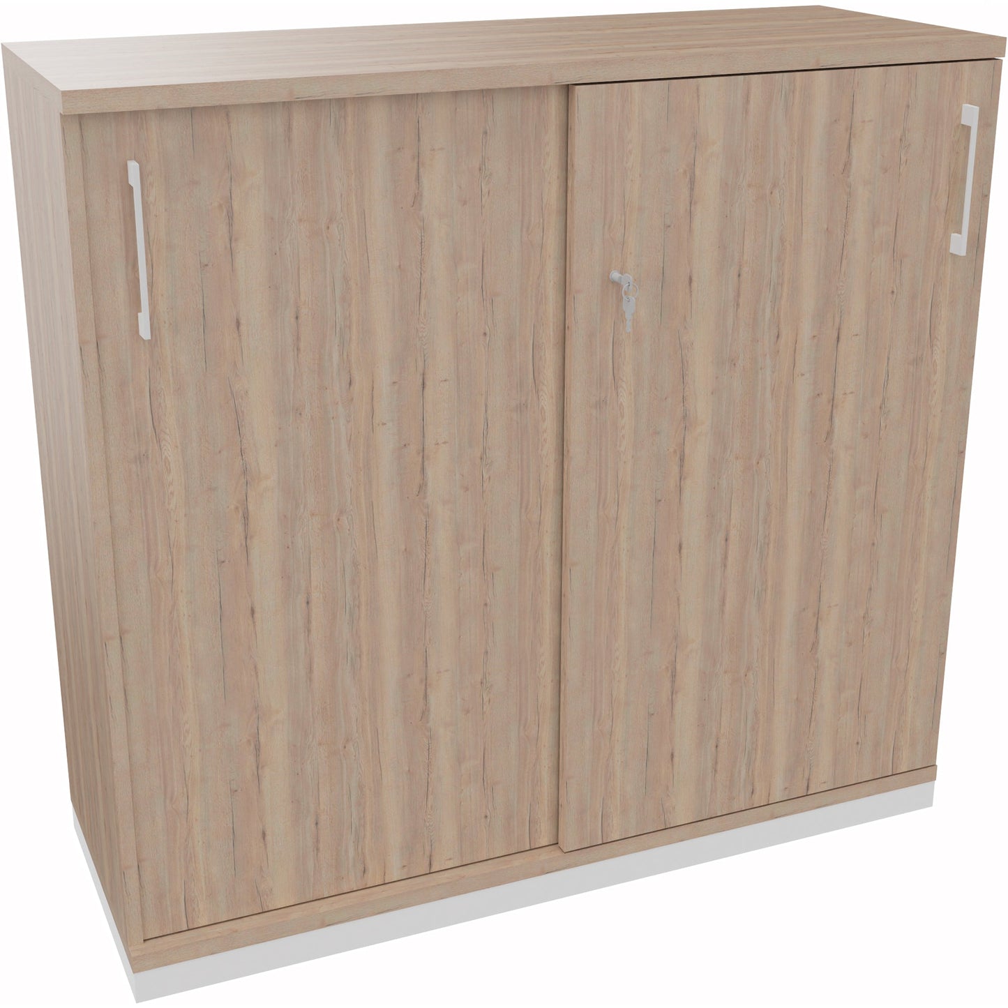 Schiebetürenschrank endless 1.200 x 1.133 x 442 mm (B x H x T) 4 Fachböden Holz eiche natur