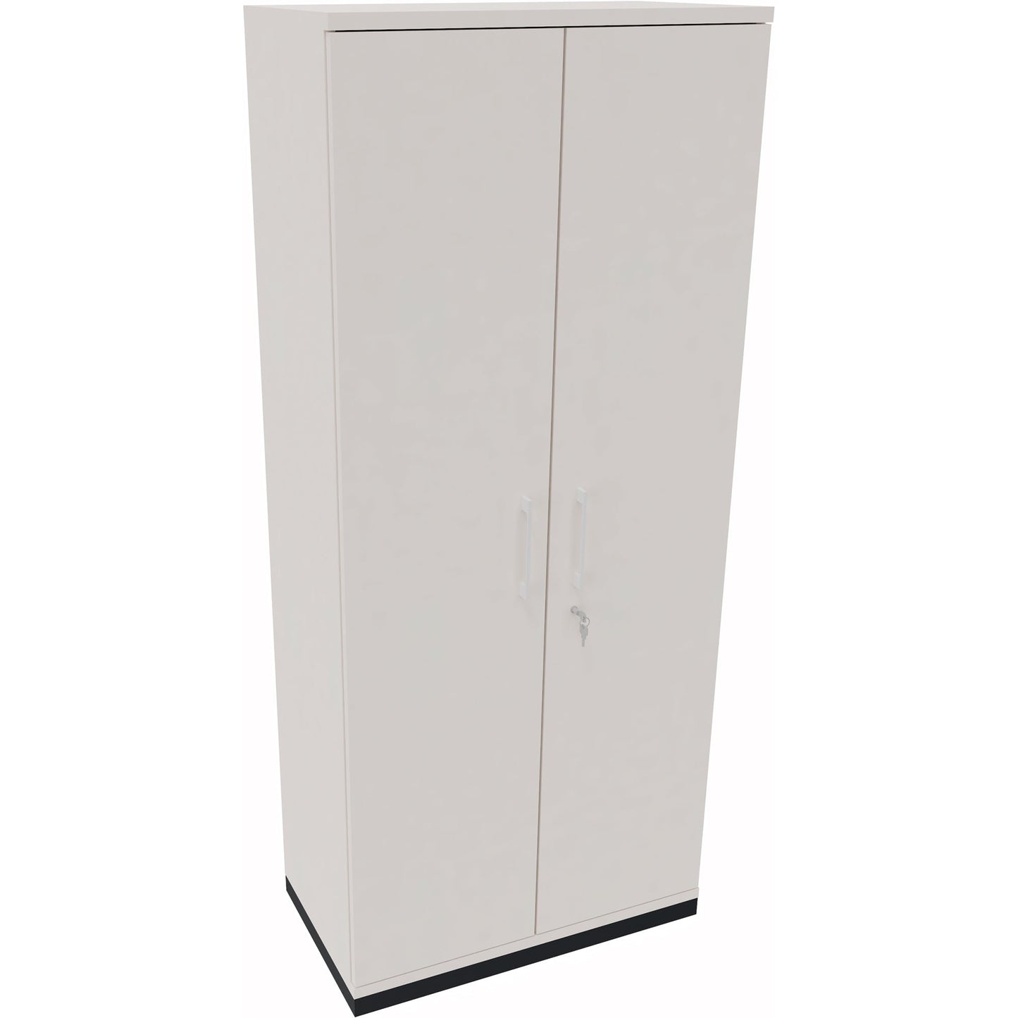 Flügeltürenschrank endless 800 x 1.869 x 442 mm (B x H x T) 4 Fachböden Holz Farbe: diamant weiß anthrazit metallic