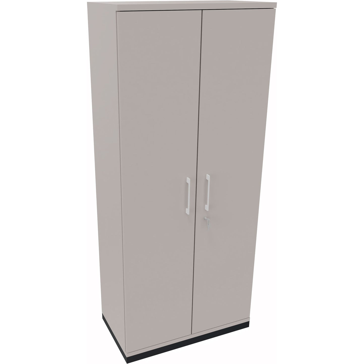 Flügeltürenschrank endless 800 x 1.869 x 442 mm (B x H x T) 4 Fachböden Holz Farbe: lichtgrau anthrazit metallic