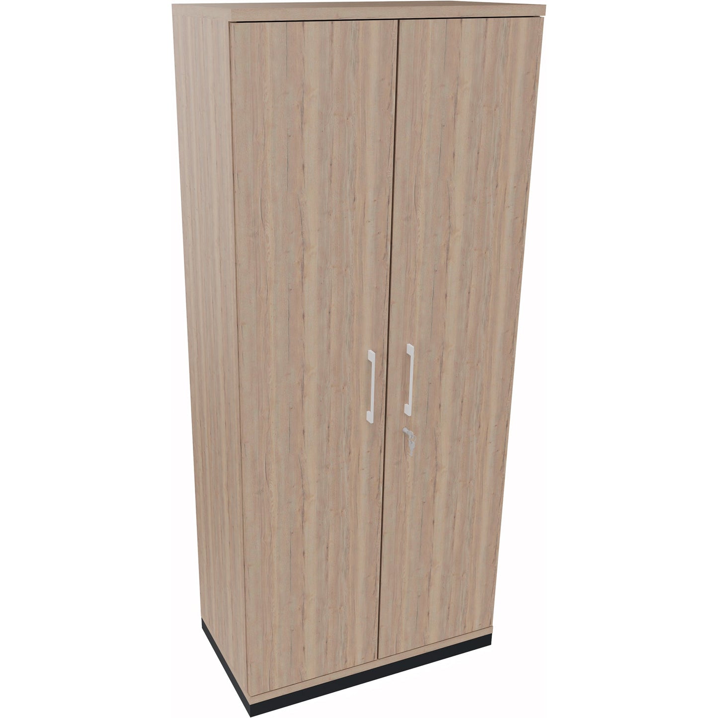 Flügeltürenschrank endless 800 x 1.869 x 442 mm (B x H x T) 4 Fachböden Holz Farbe: eiche natur anthrazit metallic