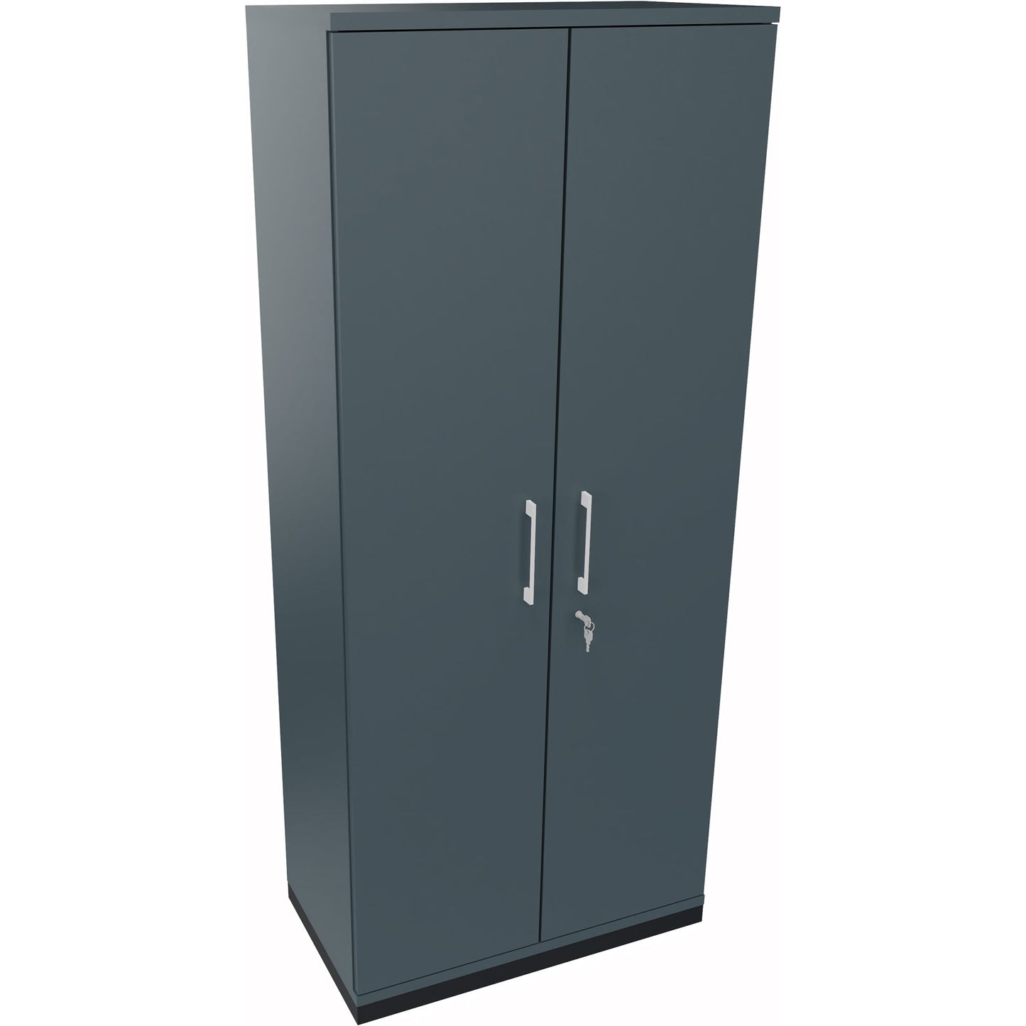Flügeltürenschrank endless 800 x 1.869 x 442 mm (B x H x T) 4 Fachböden Holz Farbe: lavagrau anthrazit metallic