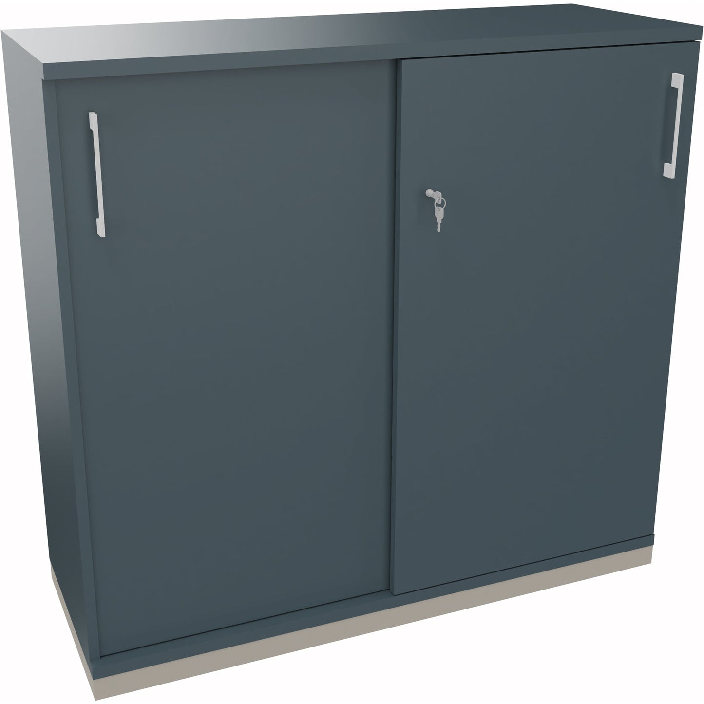 Schiebetürenschrank endless 1.200 x 1.133 x 442 mm (B x H x T) 4 Fachböden Holz lavagrau