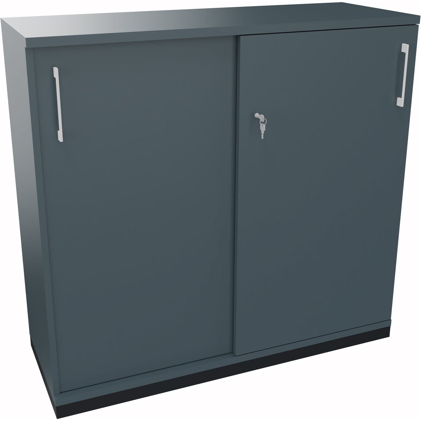 Schiebetürenschrank endless 1.200 x 1.133 x 442 mm (B x H x T) 4 Fachböden Holz lavagrau