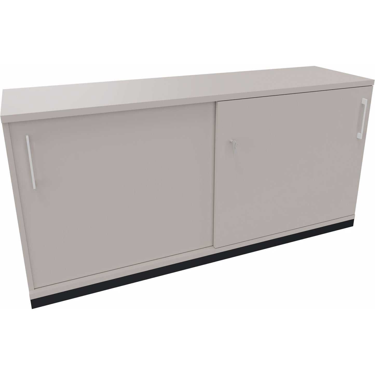 Schiebetürenschrank endless 1.600 x 781 x 442 mm (B x H x T) 2 Fachböden Holz lichtgrau