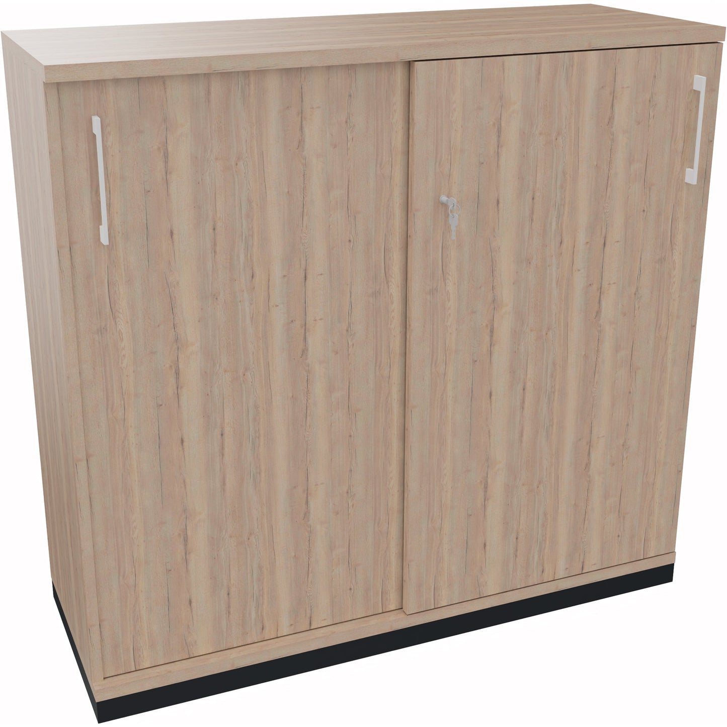 Schiebetürenschrank endless 1.200 x 1.133 x 442 mm (B x H x T) 4 Fachböden Holz eiche natur