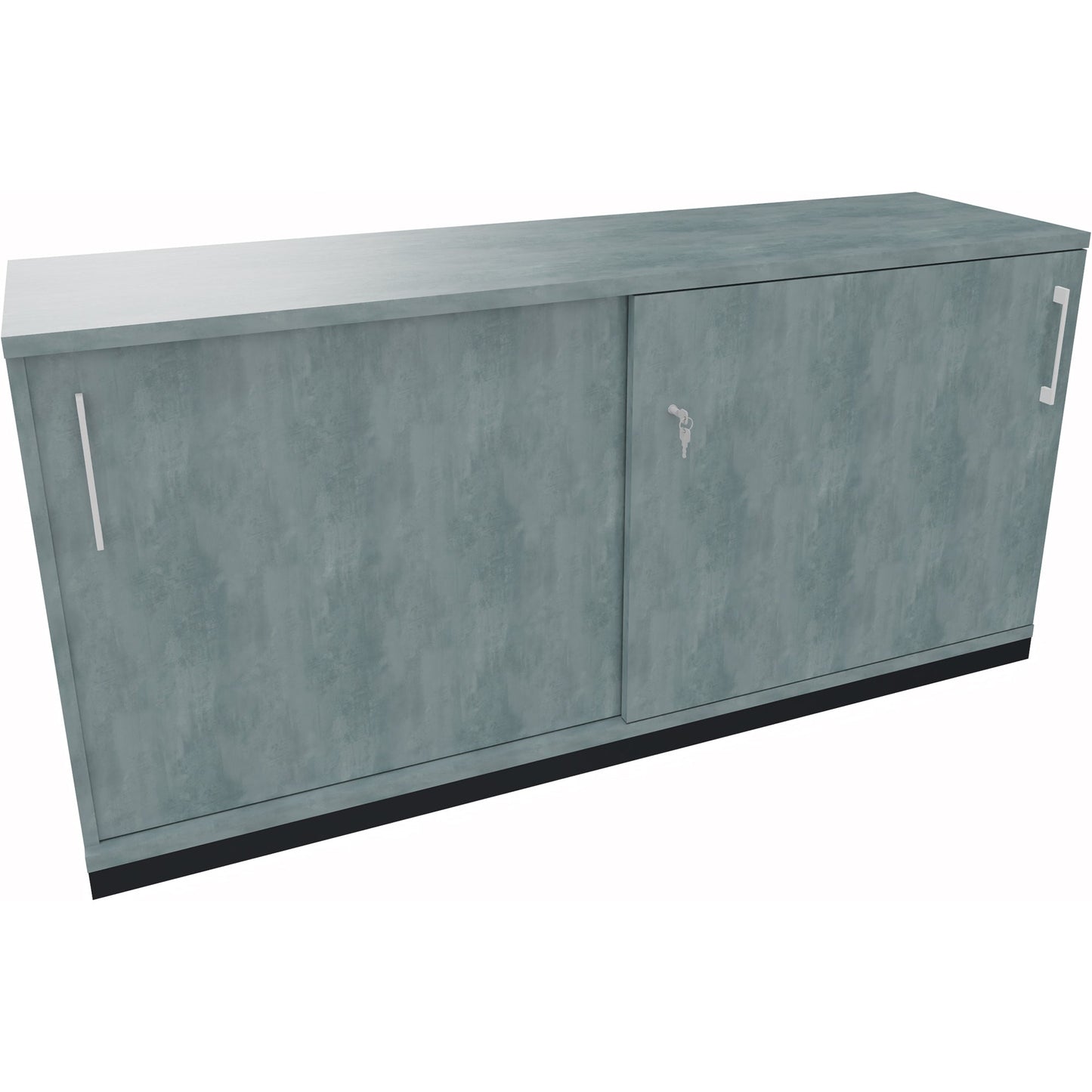 Schiebetürenschrank endless 1.600 x 781 x 442 mm (B x H x T) 2 Fachböden Holz beton hell