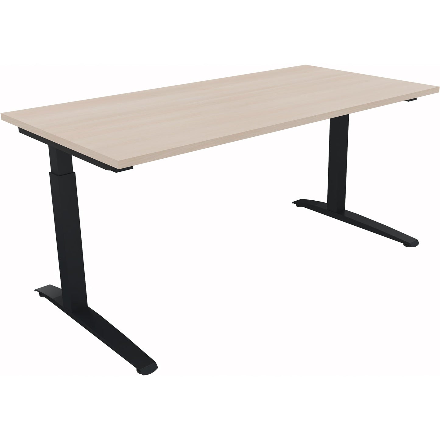 Schreibtisch all in one Maße: 1.600 x 650-850 x 800 mm (B x H x T) Holz akazie hell