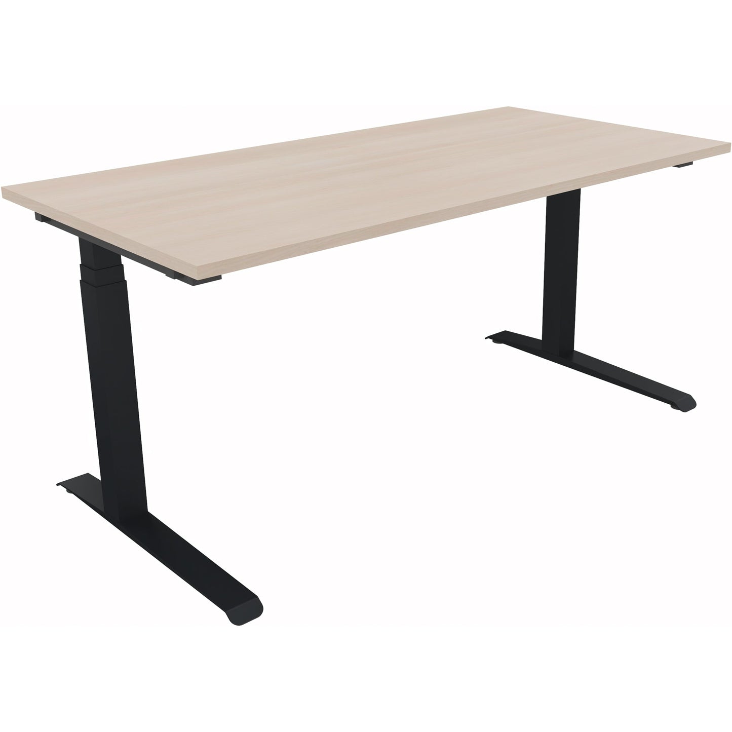 Schreibtisch all in one Maße: 1.600 x 645-1.275 x 800 mm (B x H x T) Holz akazie hell