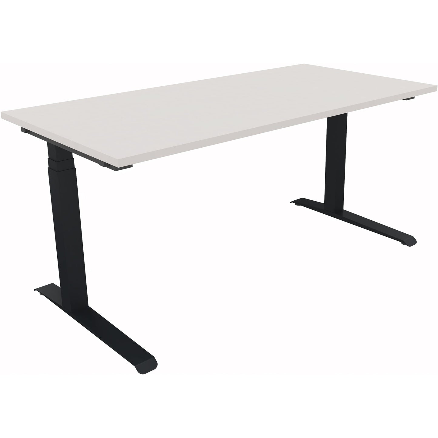 Schreibtisch all in one Maße: 1.600 x 645-1.275 x 800 mm (B x H x T) Holz diamantweiß