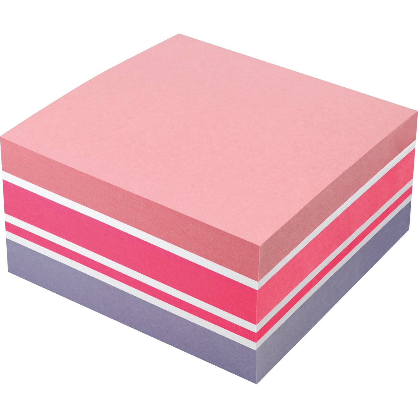Soennecken Haftnotizwürfel Farbmix Brilliant 75 x 75 mm (B x H) rot, weiß, pink, violett 400 Bl.