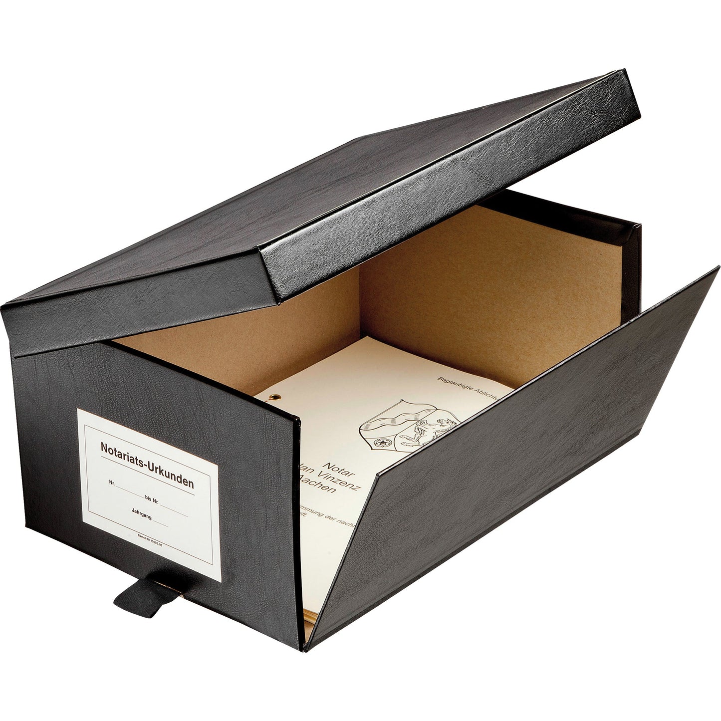 SoldanPlus Urkundenkasten CLASSIC 23 x 15 x 33 cm (B x H x T) mit Beschriftungsfeld Pappe schwarz