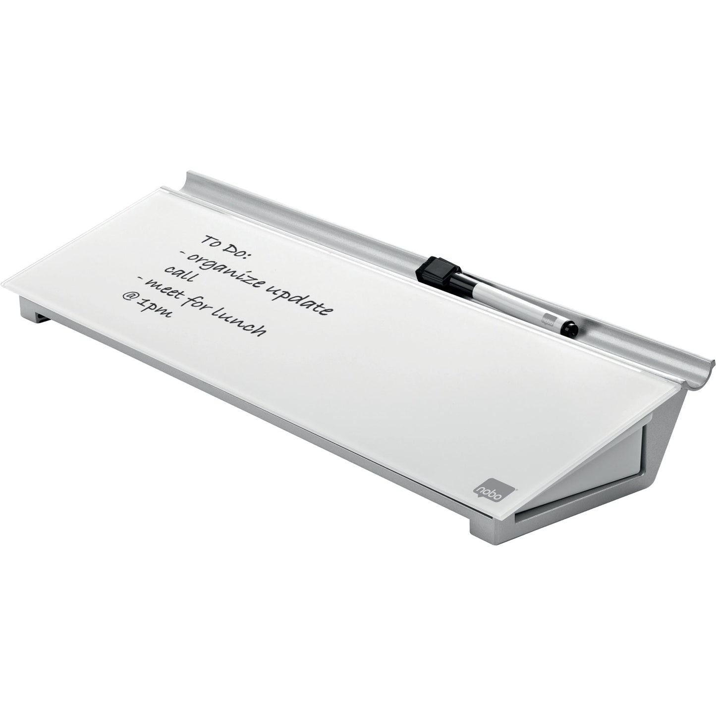 Nobo® Memoboard 45,8 x 6 x 14 cm (B x H x T) Tafel nicht magnethaftend inkl. Nobo-Marker Sicherheitsglas/Aluminium brillantweiß