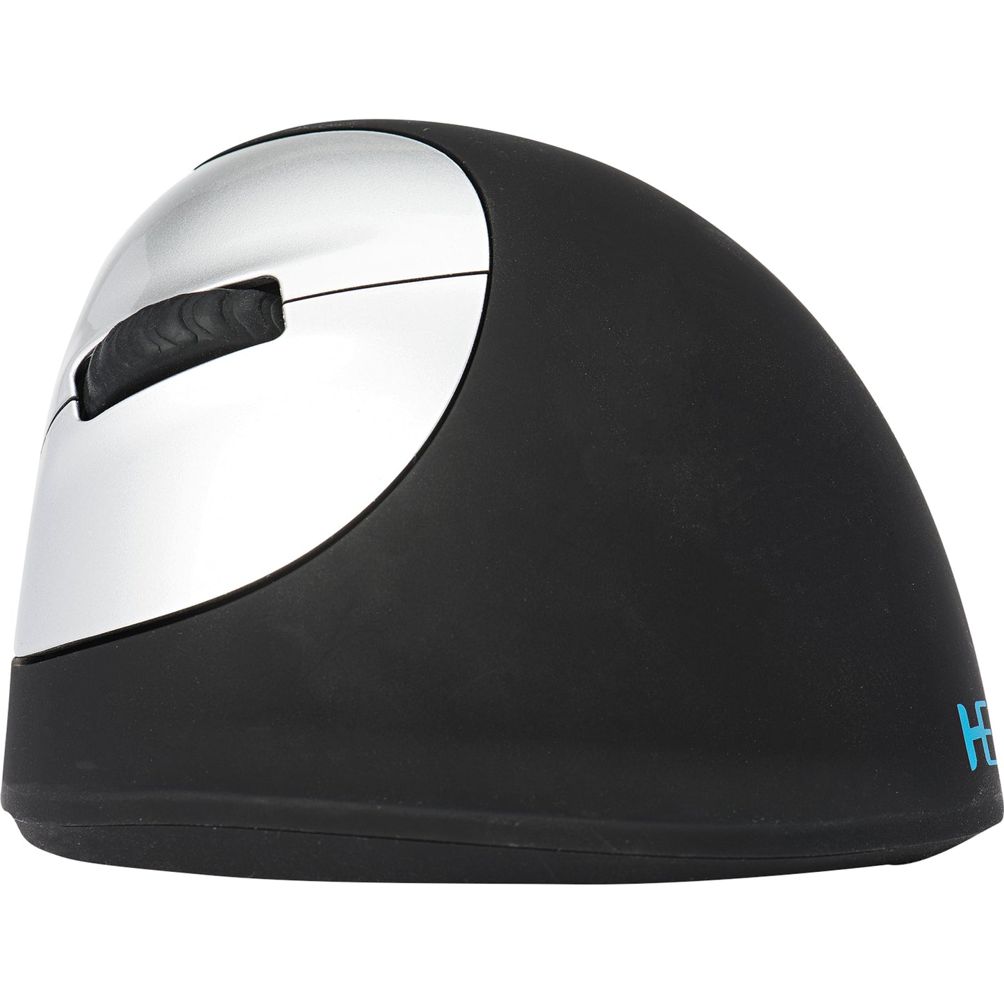R-Go Tools Optische PC Maus HE Mouse Linkshänder ergonomisch USB-A 8m Akku inkl. Ladekabel, Empfänger schwarz