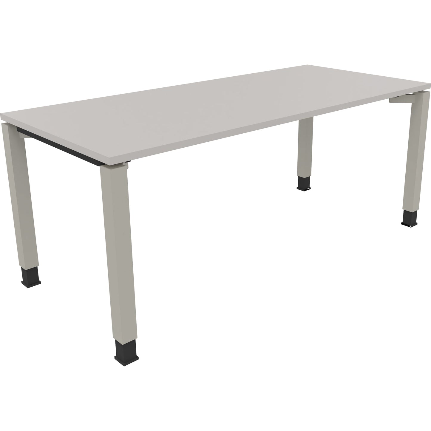 Schreibtisch all in one Maße: 1.800 x 680-820 x 800 mm (B x H x T) Holz lichtgrau