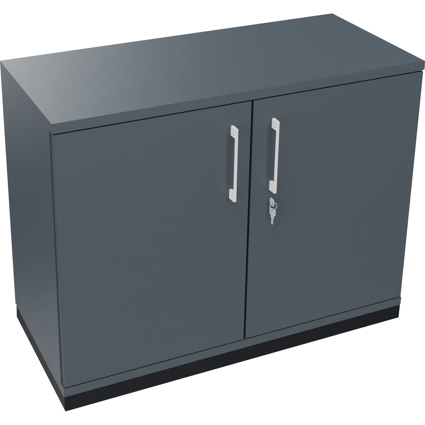 Flügeltürenschrank endless 1.000 x 781 x 442 mm (B x H x T) 1 Fachboden Holz Farbe: lavagrau anthrazit metallic