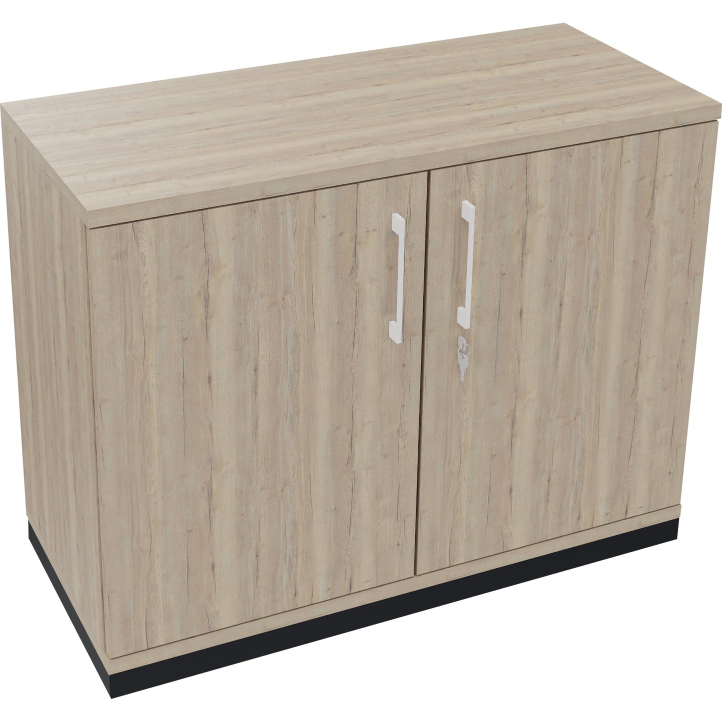 Flügeltürenschrank endless 1.000 x 781 x 442 mm (B x H x T) 1 Fachboden Holz Farbe: eiche natur anthrazit metallic