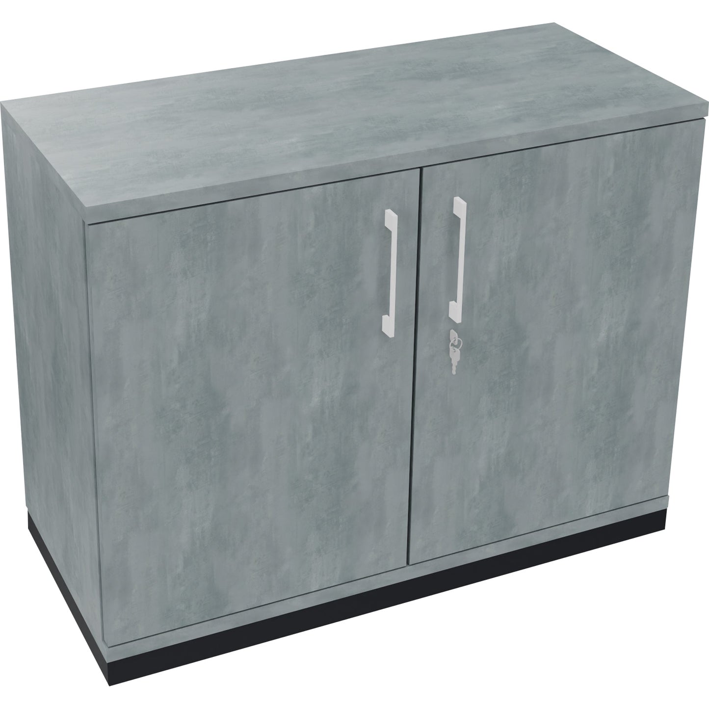 Flügeltürenschrank endless 1.000 x 781 x 442 mm (B x H x T) 1 Fachboden Holz Farbe: beton hell anthrazit metallic