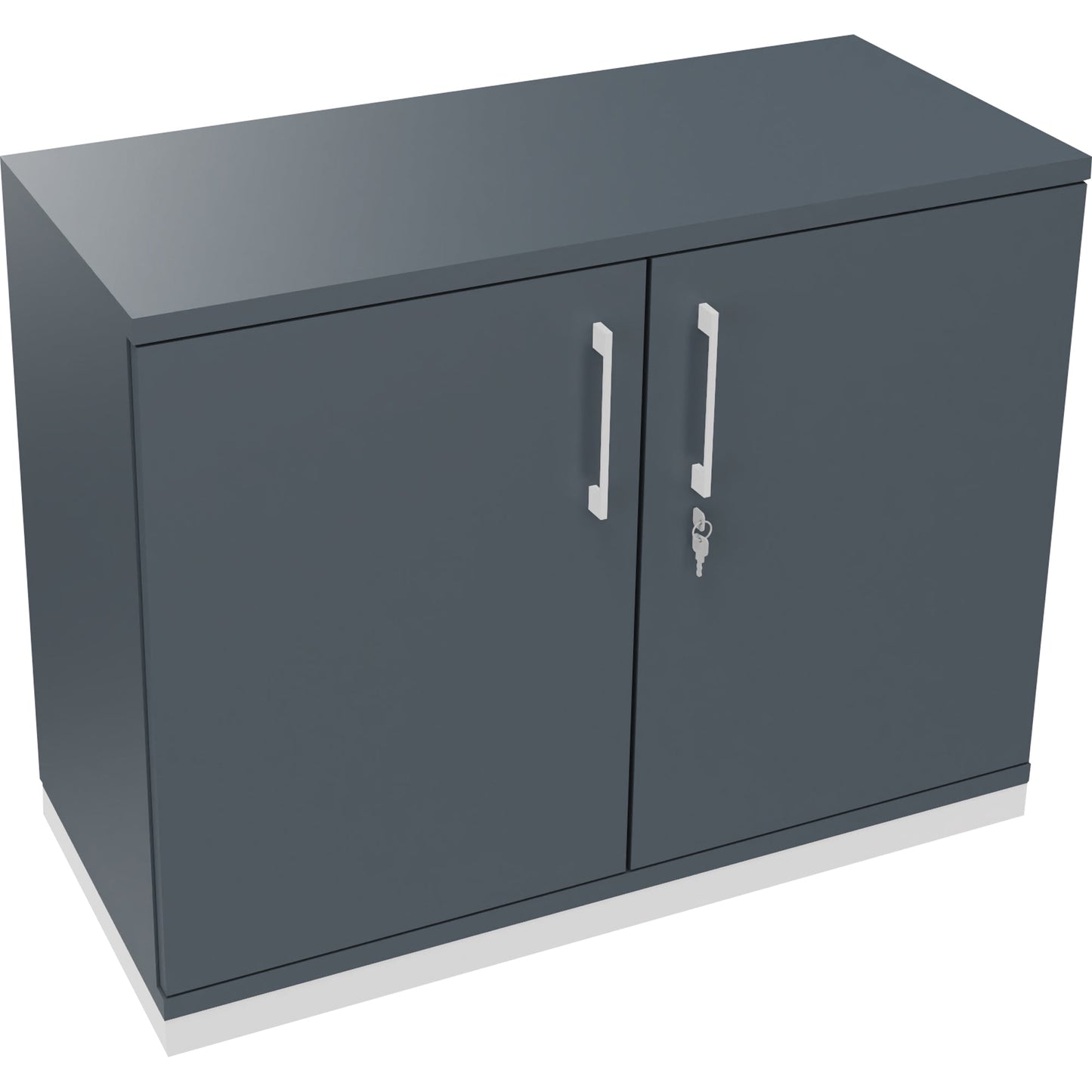 Flügeltürenschrank endless 1.000 x 781 x 442 mm (B x H x T) 1 Fachboden Holz Farbe: lavagrau verkehrsweiß