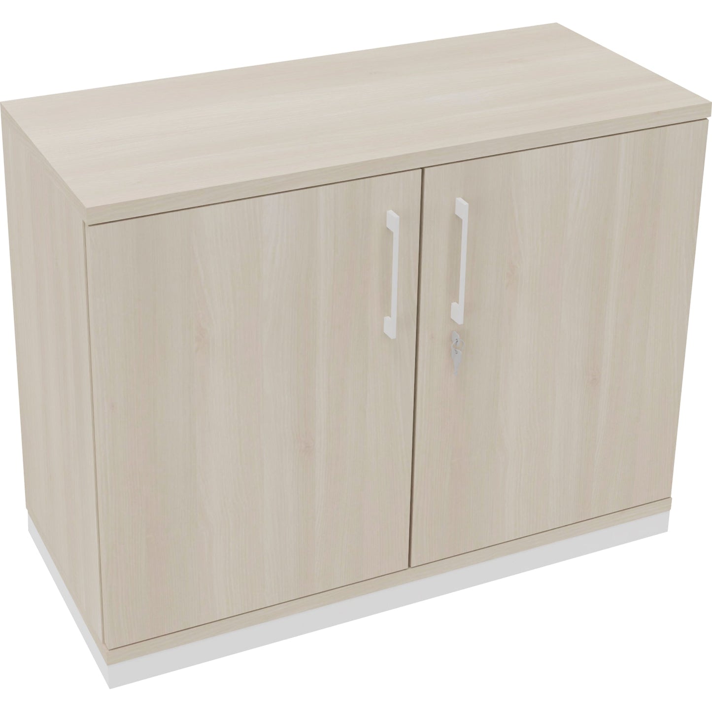 Flügeltürenschrank endless 1.000 x 781 x 442 mm (B x H x T) 1 Fachboden Holz Farbe: akazie hell verkehrsweiß