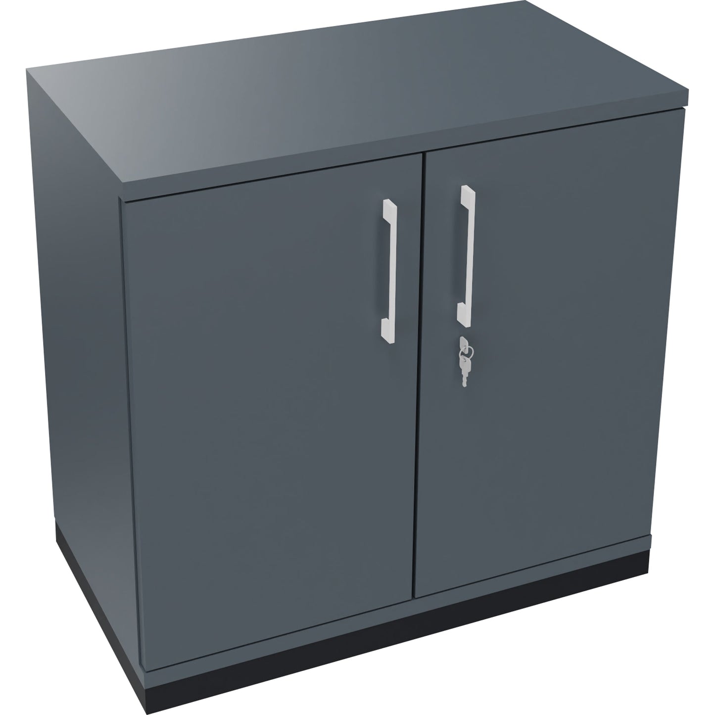 Flügeltürenschrank endless 800 x 781 x 442 mm (B x H x T) 1 Fachboden Holz Farbe: lavagrau anthrazit metallic