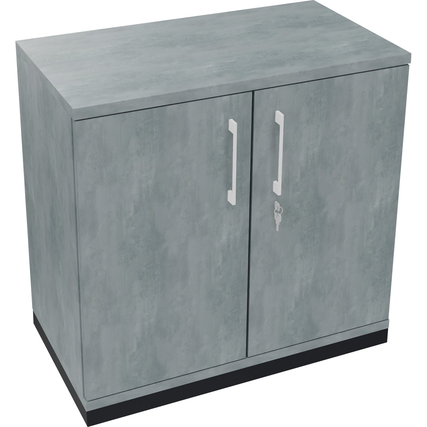 Flügeltürenschrank endless 800 x 781 x 442 mm (B x H x T) 1 Fachboden Holz Farbe: beton hell anthrazit metallic