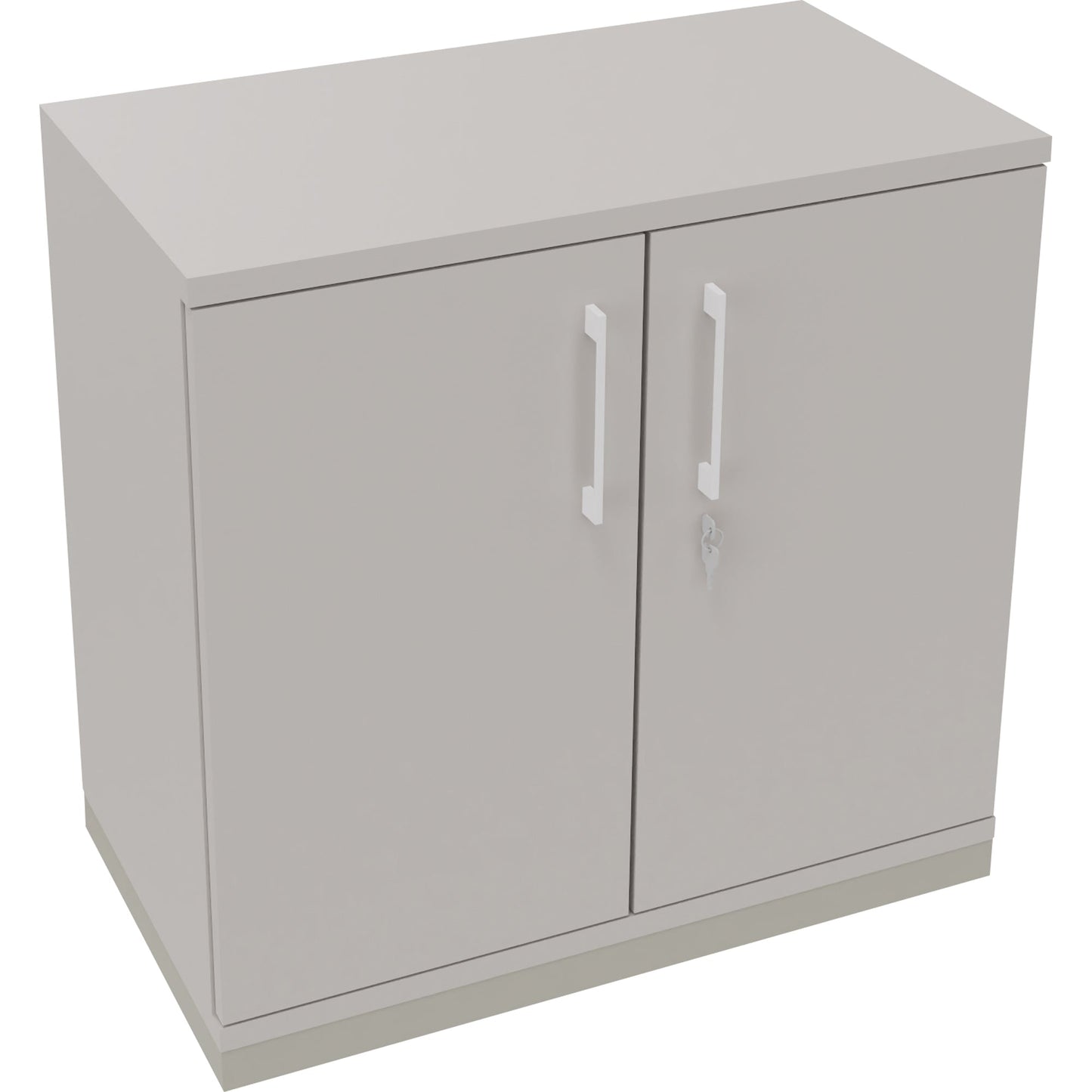 Flügeltürenschrank endless 800 x 781 x 442 mm (B x H x T) 1 Fachboden Holz Farbe: lichtgrau silberaluminium