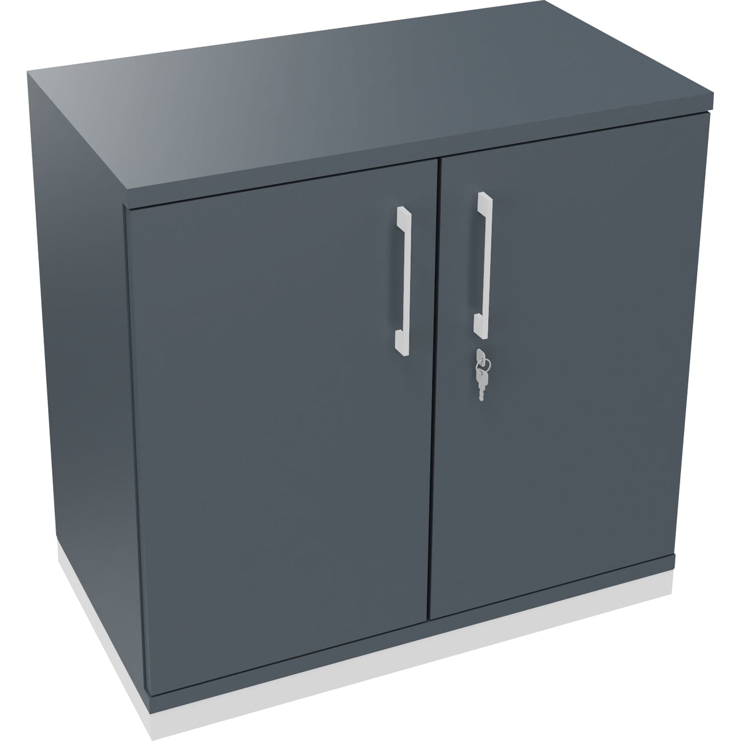 Flügeltürenschrank endless 800 x 781 x 442 mm (B x H x T) 1 Fachboden Holz Farbe: lavagrau verkehrsweiß