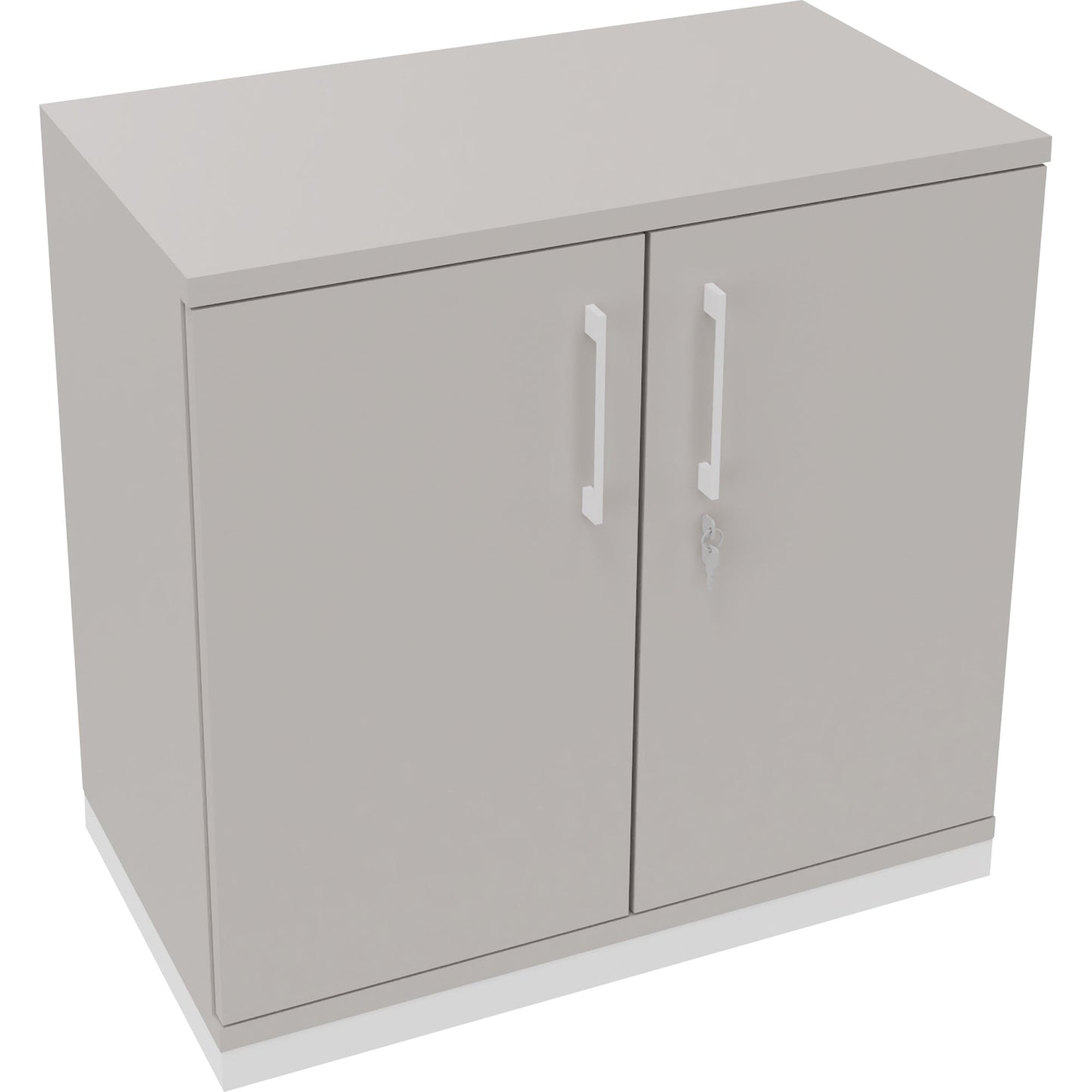 Flügeltürenschrank endless 800 x 781 x 442 mm (B x H x T) 1 Fachboden Holz Farbe: lichtgrau verkehrsweiß